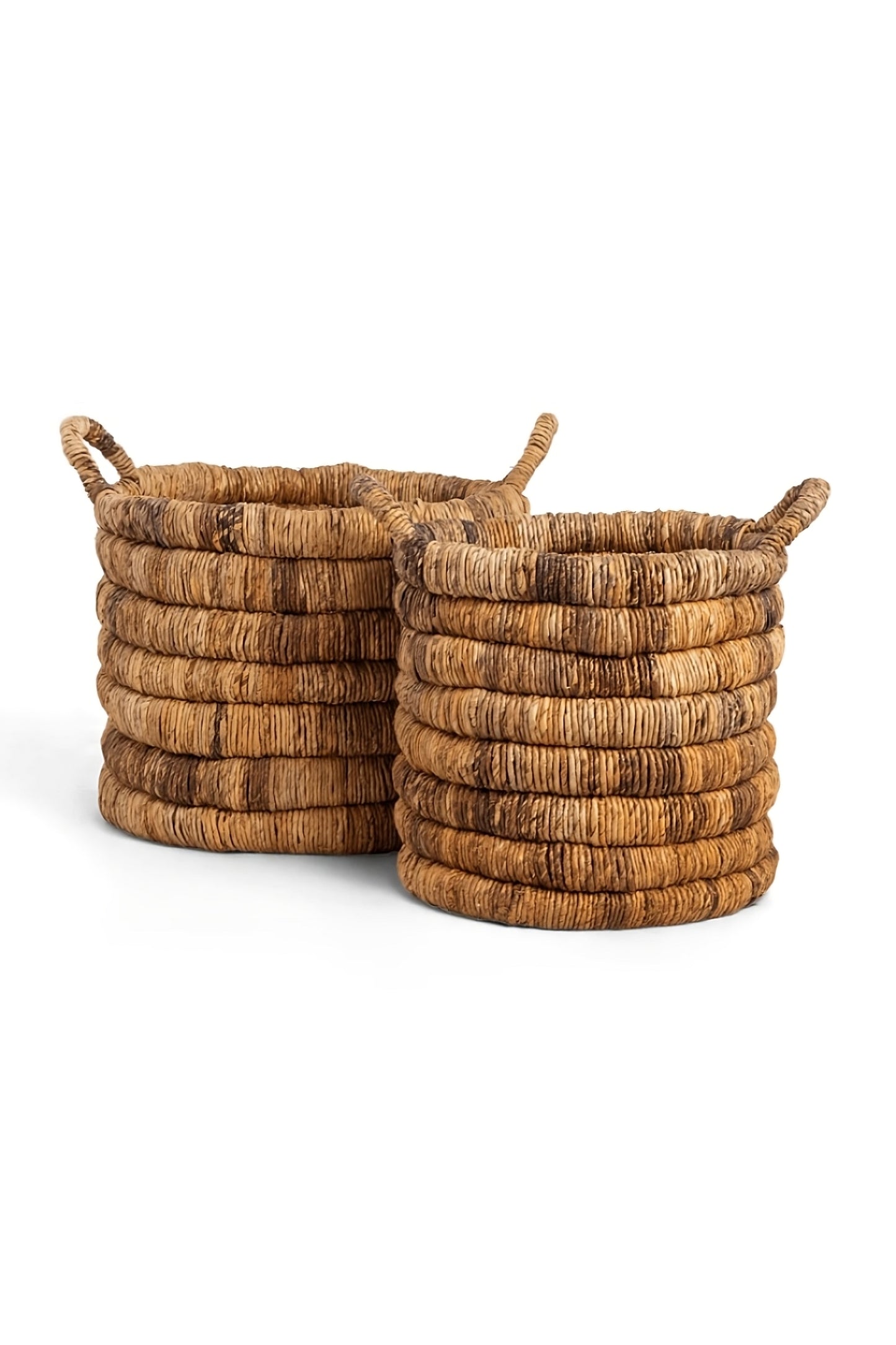 Abaca Basket With Handle Set (2) | dBodhi Caterpillar Sago