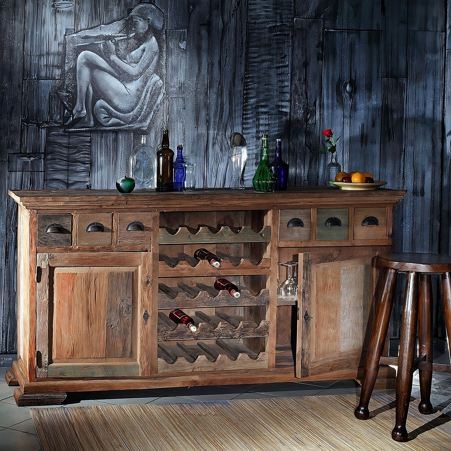 Wine buffet Bahus Painted 200