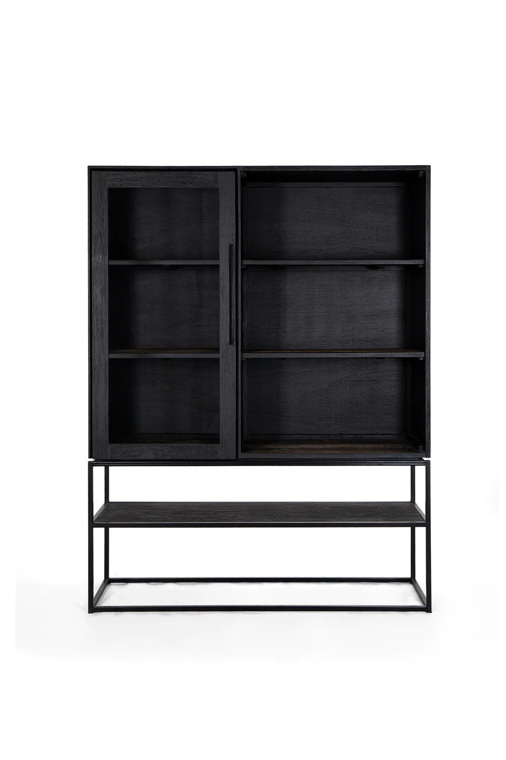 Black Wooden Cabinet With Glass Door | dBodhi Karma