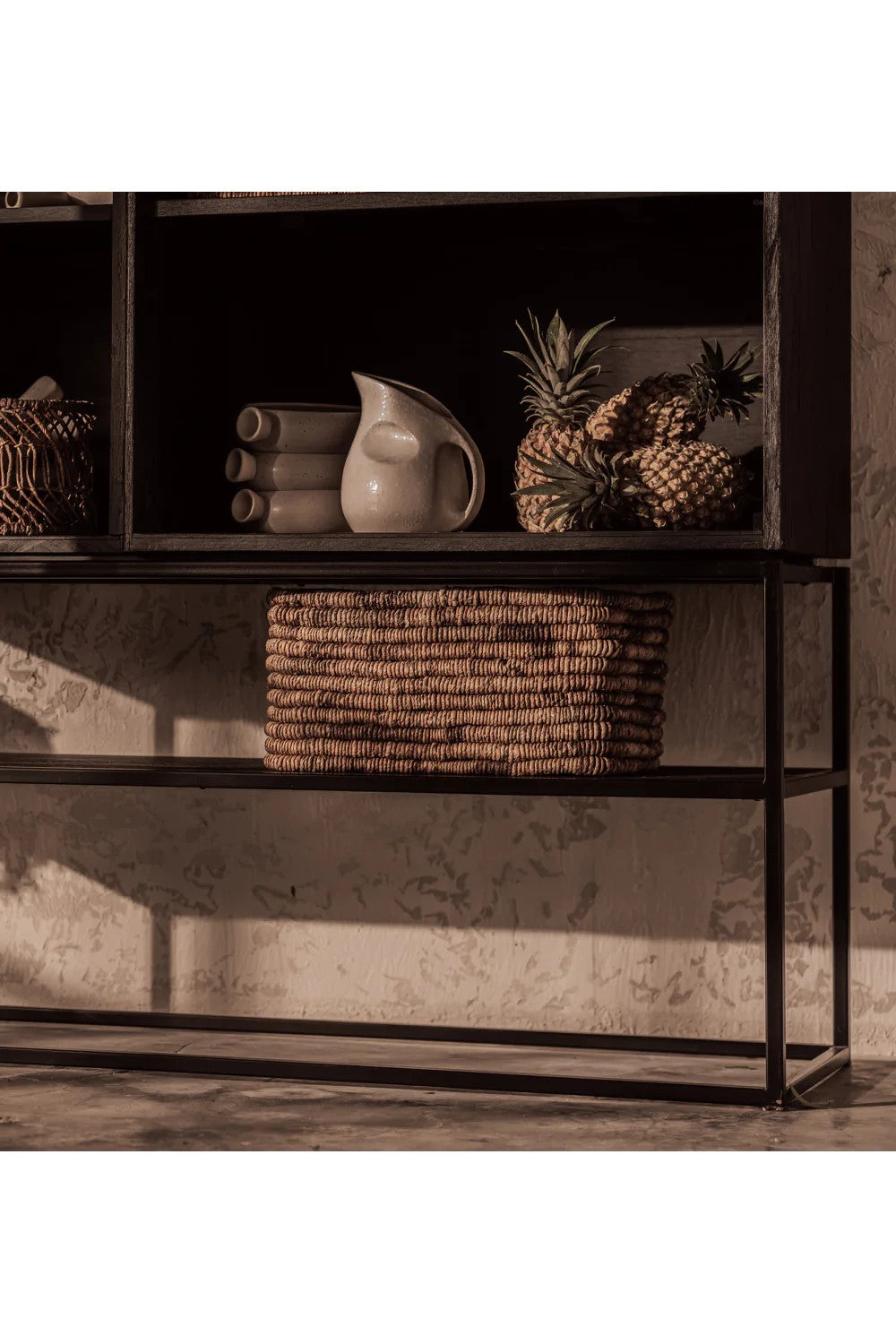 Black Wooden Cabinet With Glass Door | dBodhi Karma
