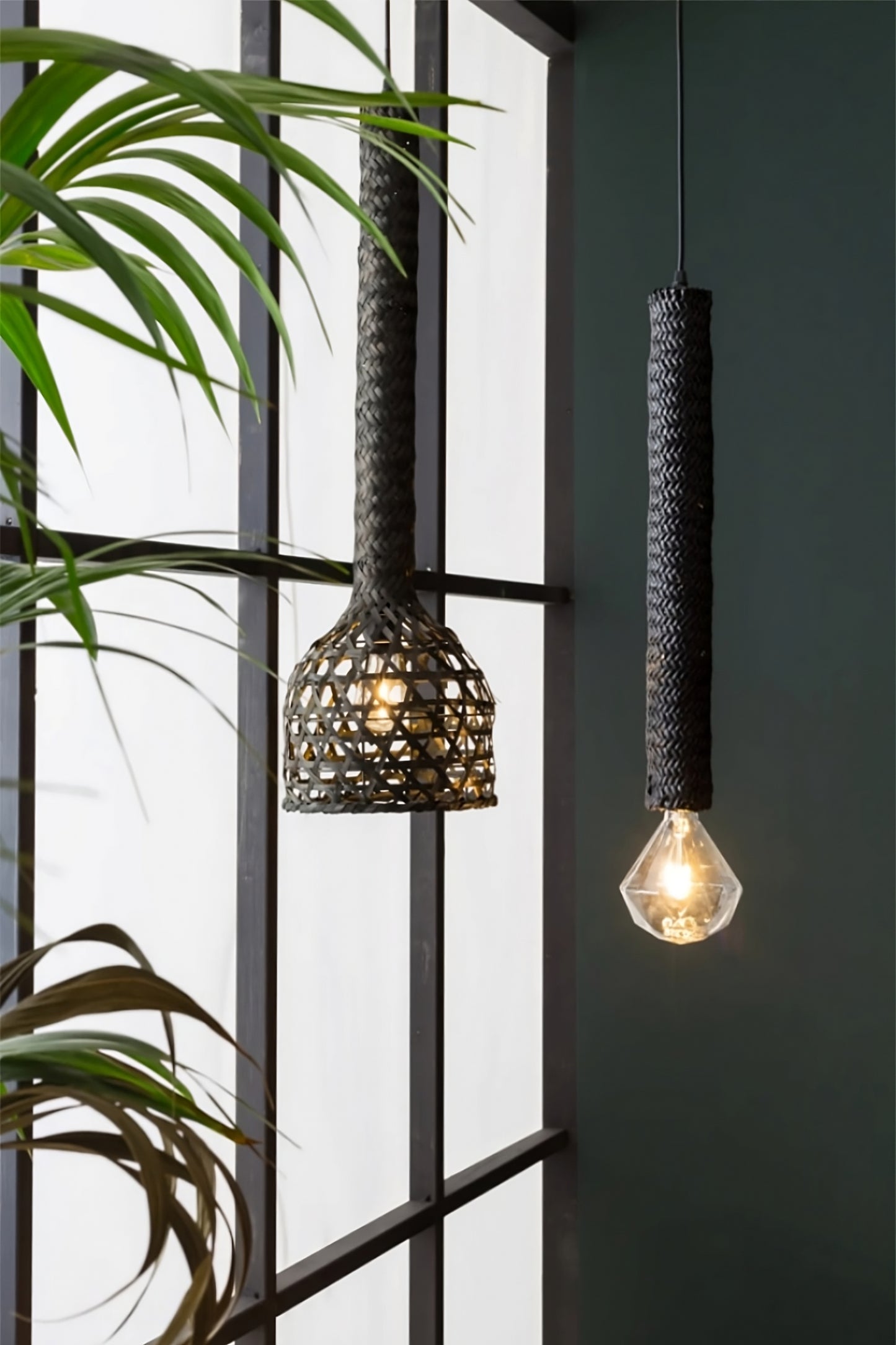Lampu Gantung Bambu Hitam | Boo Tulang Belanda