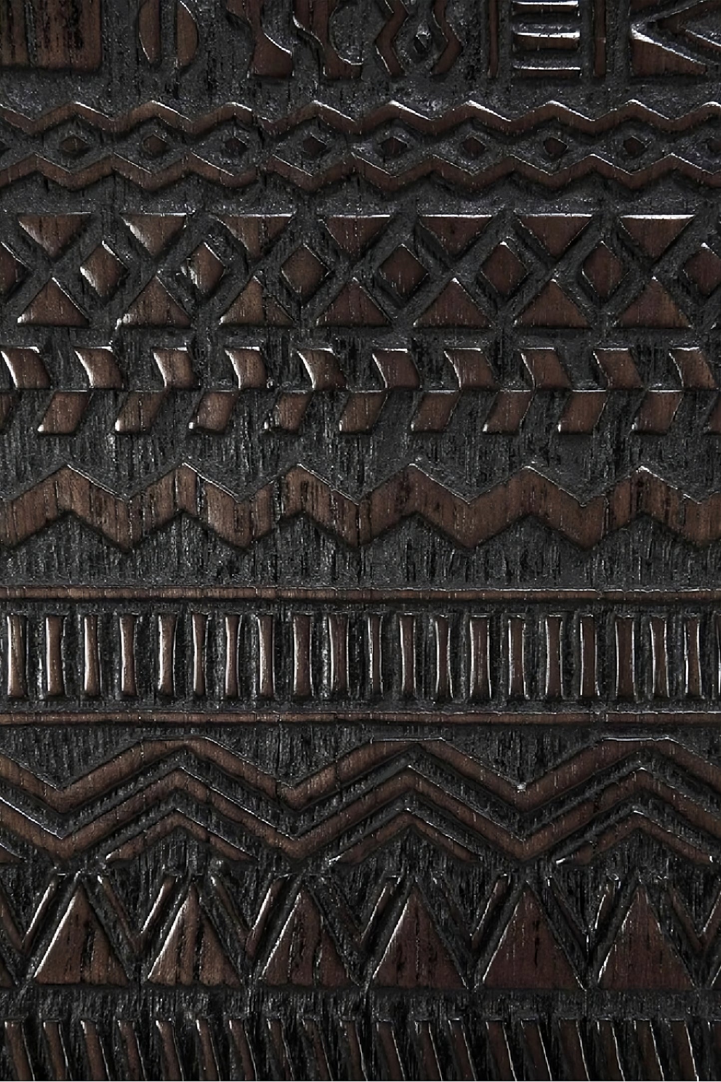Black Teak Carved Sideboard | Ethnicraft Tabwa