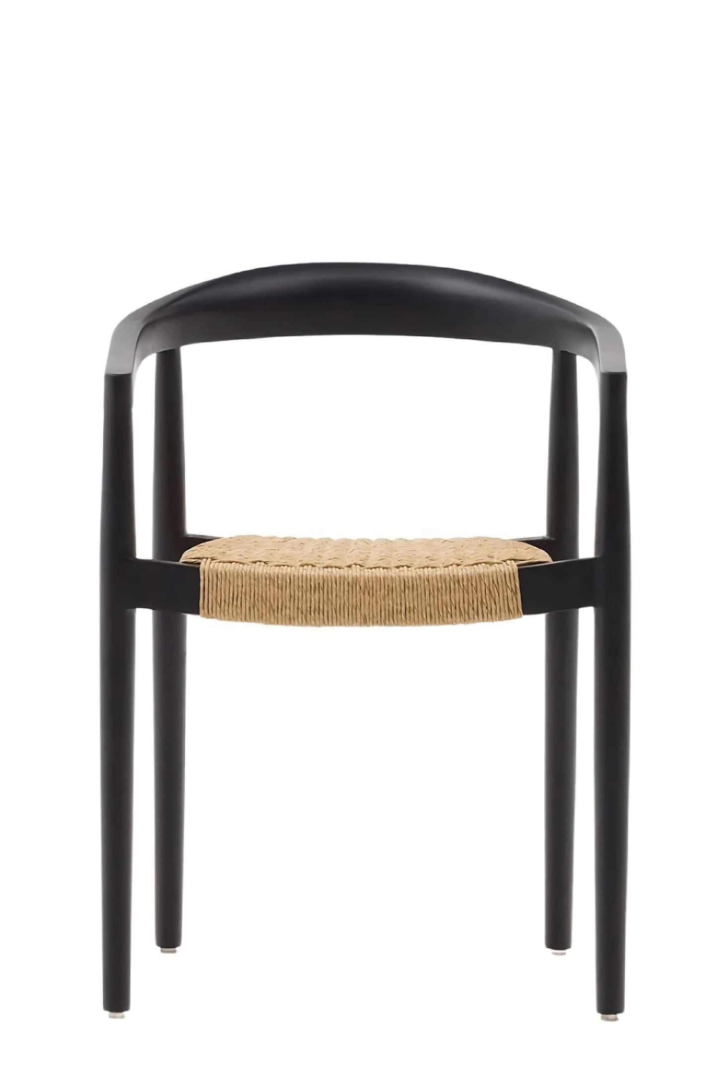 Black Teak Stackable Outdoor Chairs (4) | La Forma Ydalia
