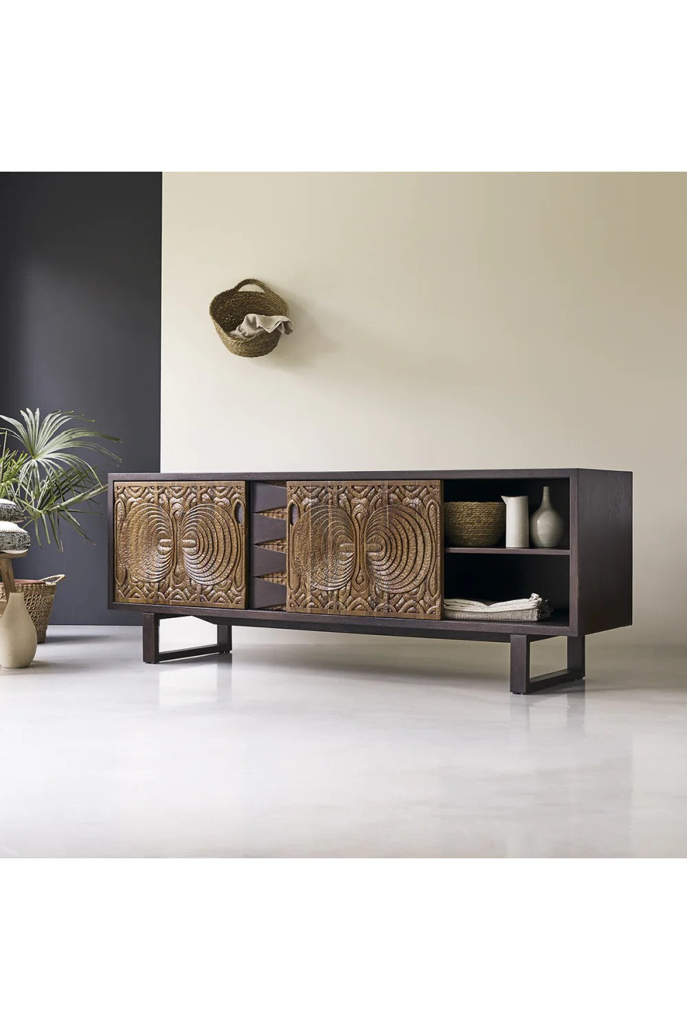 Carved Teak Sideboard | Tikamoon Frida
