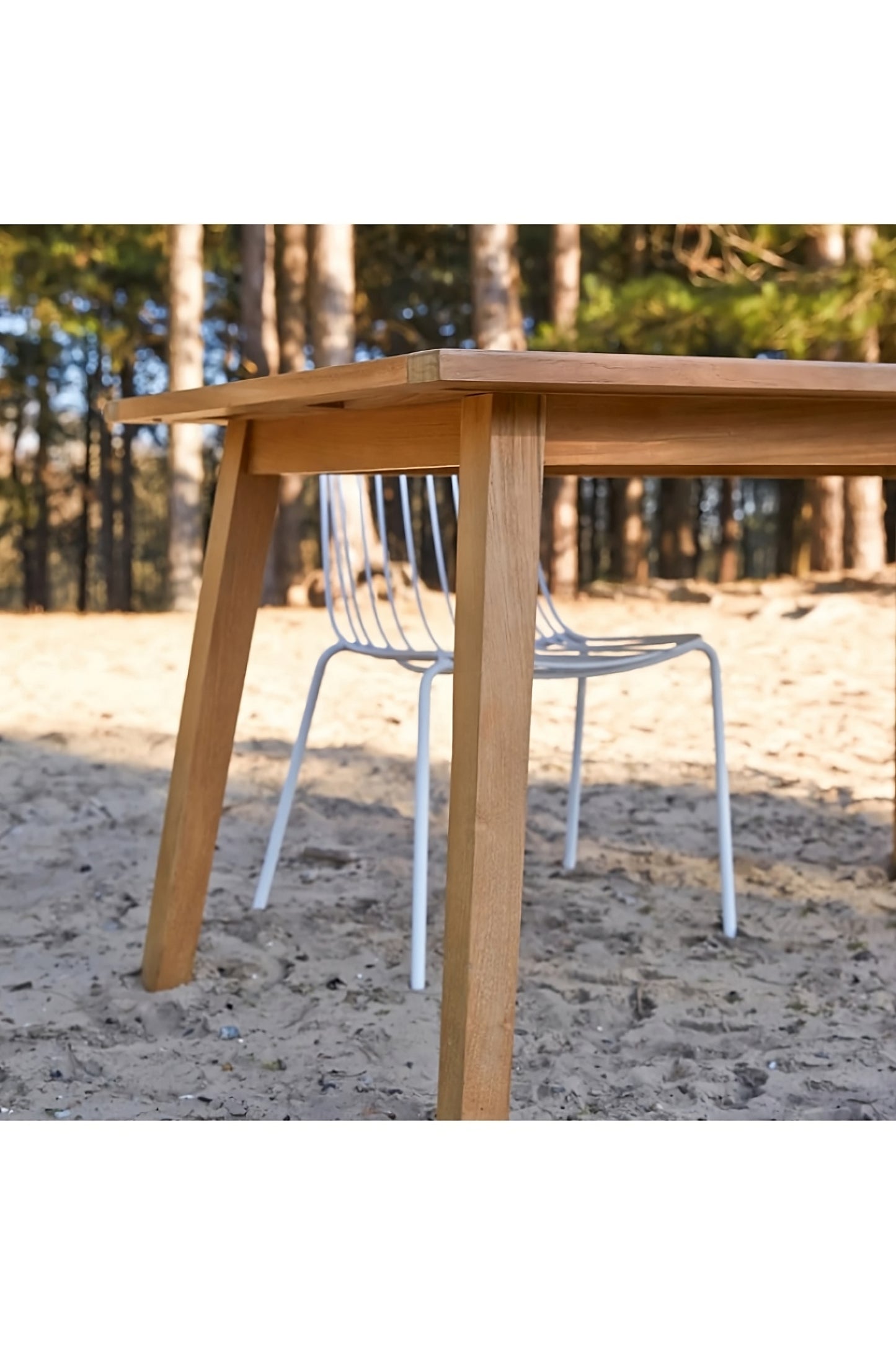 Classic Minimalist Teak Garden Table | Tikamoon Pamoa