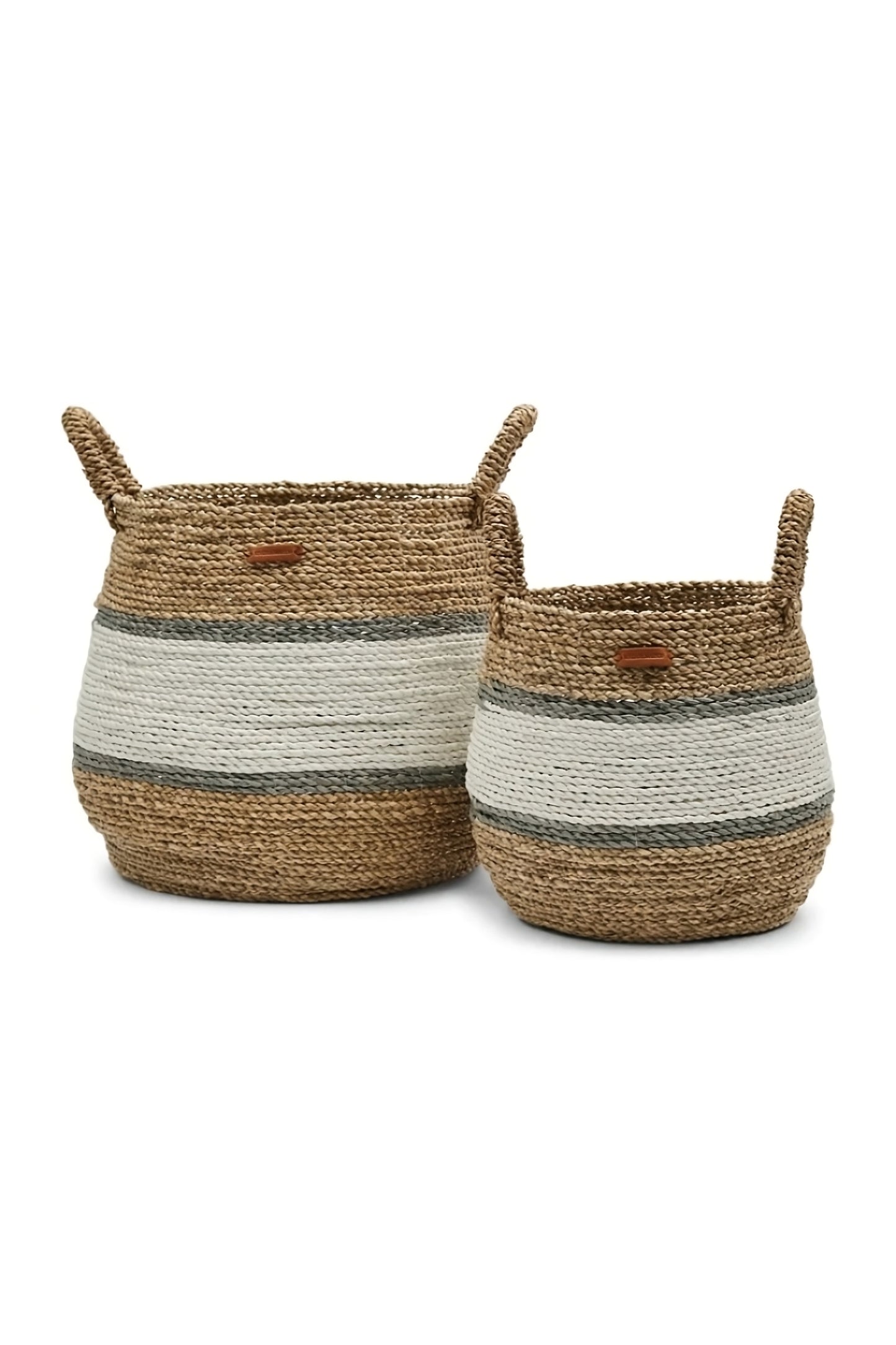 Hand-painted Seagrass Basket L | Rivièra Maison Ocean Breeze