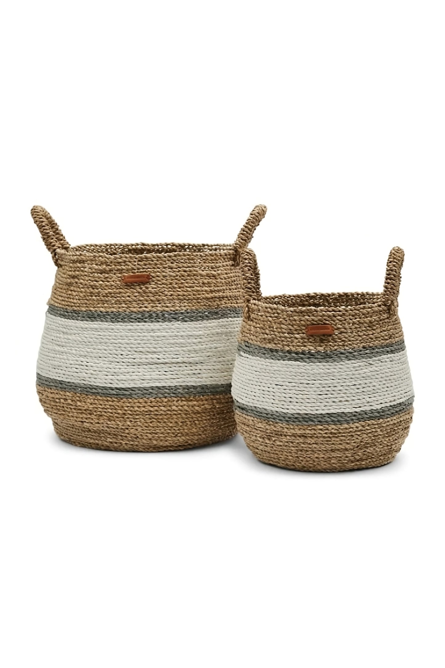 Hand-painted Seagrass Basket Set (2) | Rivièra Maison Ocean Breeze