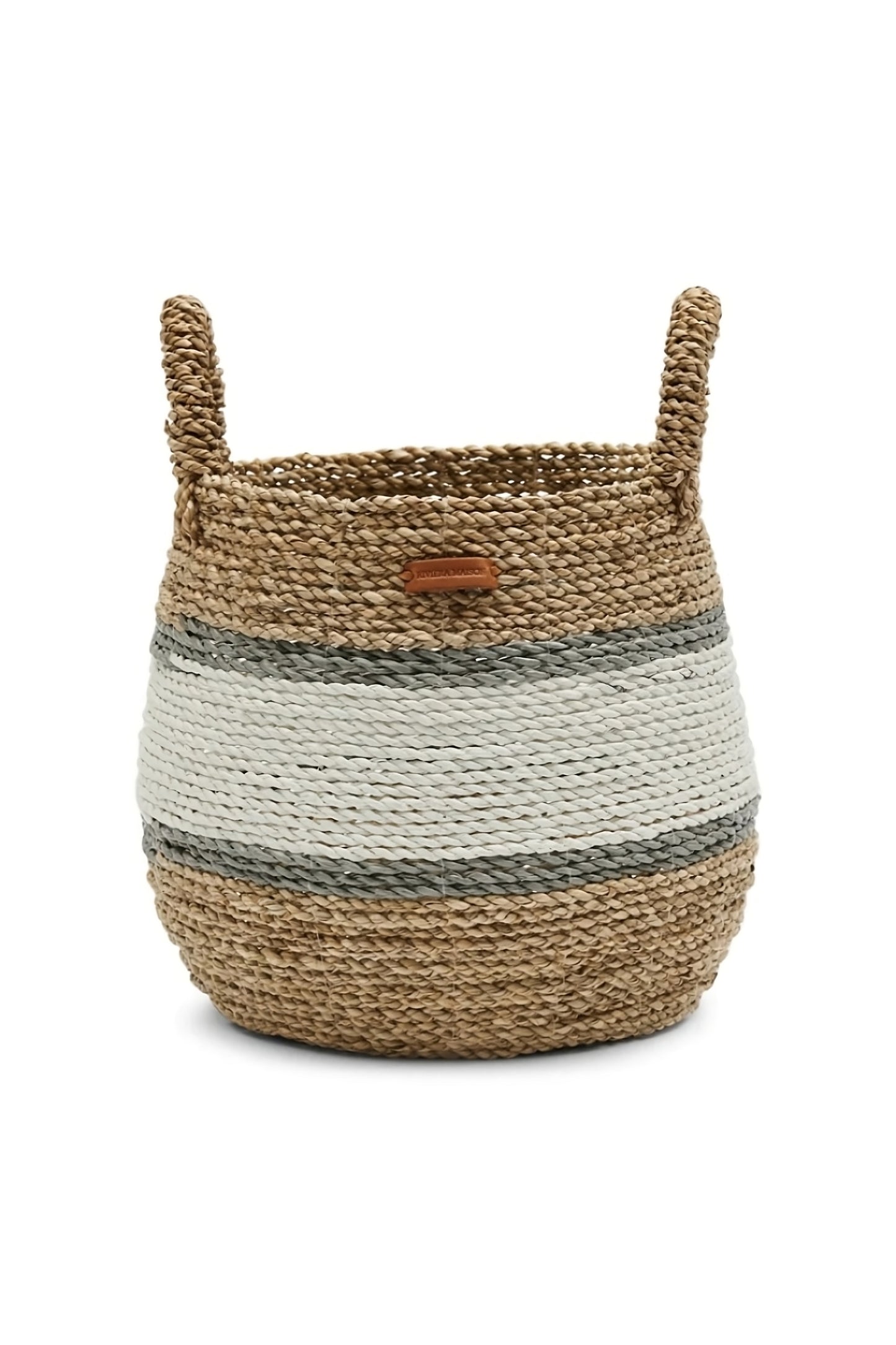 Hand-painted Seagrass Basket Set (2) | Rivièra Maison Ocean Breeze
