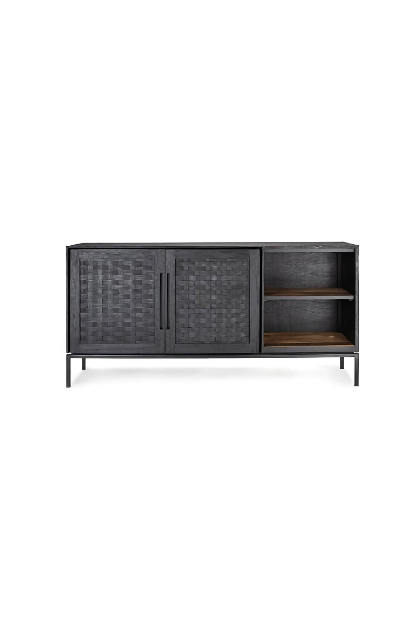 Handwoven Rattan Low Dresser With Shelves | dBodhi Karma