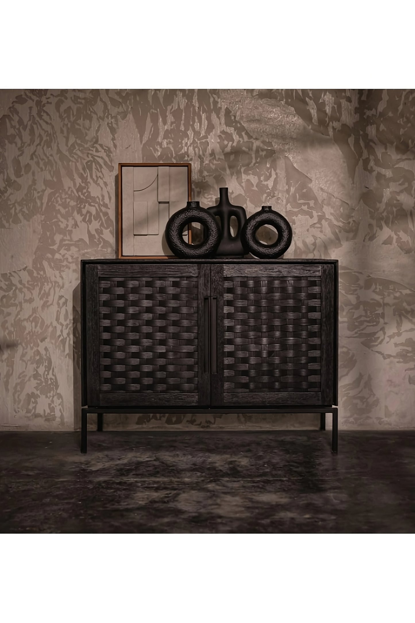 Handwoven Rattan Low Dresser | dBodhi Karma