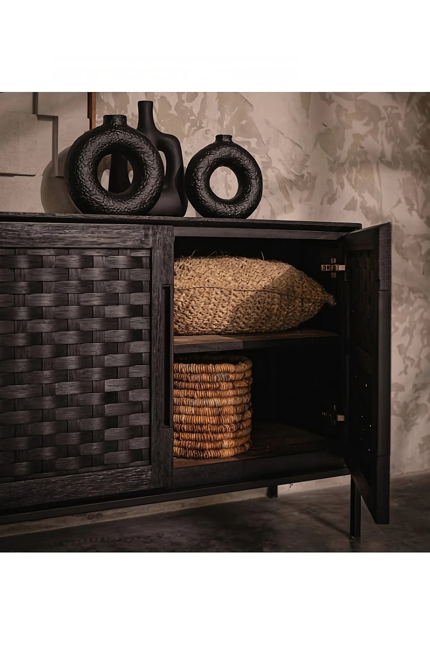 Handwoven Rattan Low Dresser | dBodhi Karma