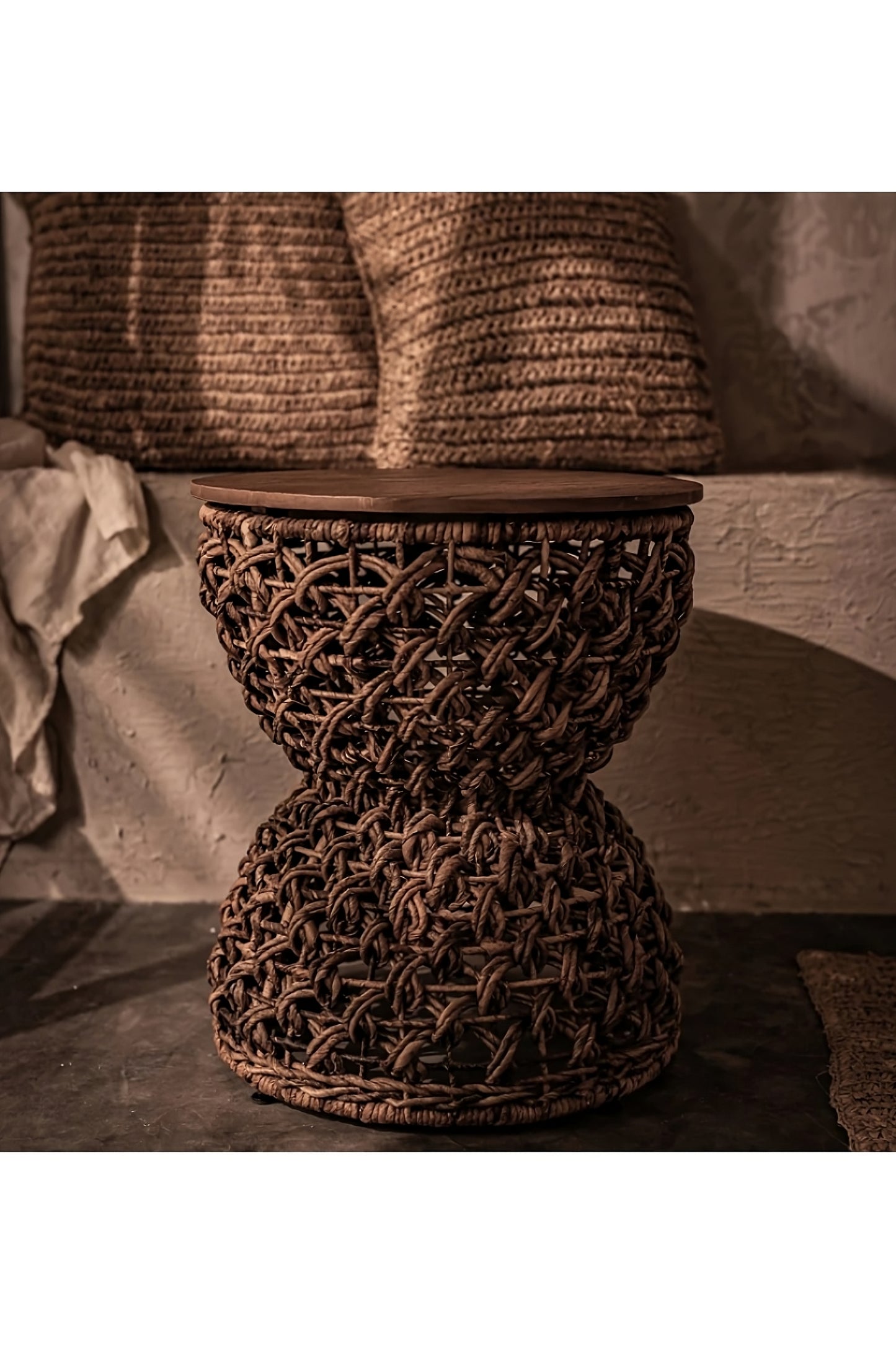 Hourglass Shaped Wooden Stool | dBodhi Rebana Sopran