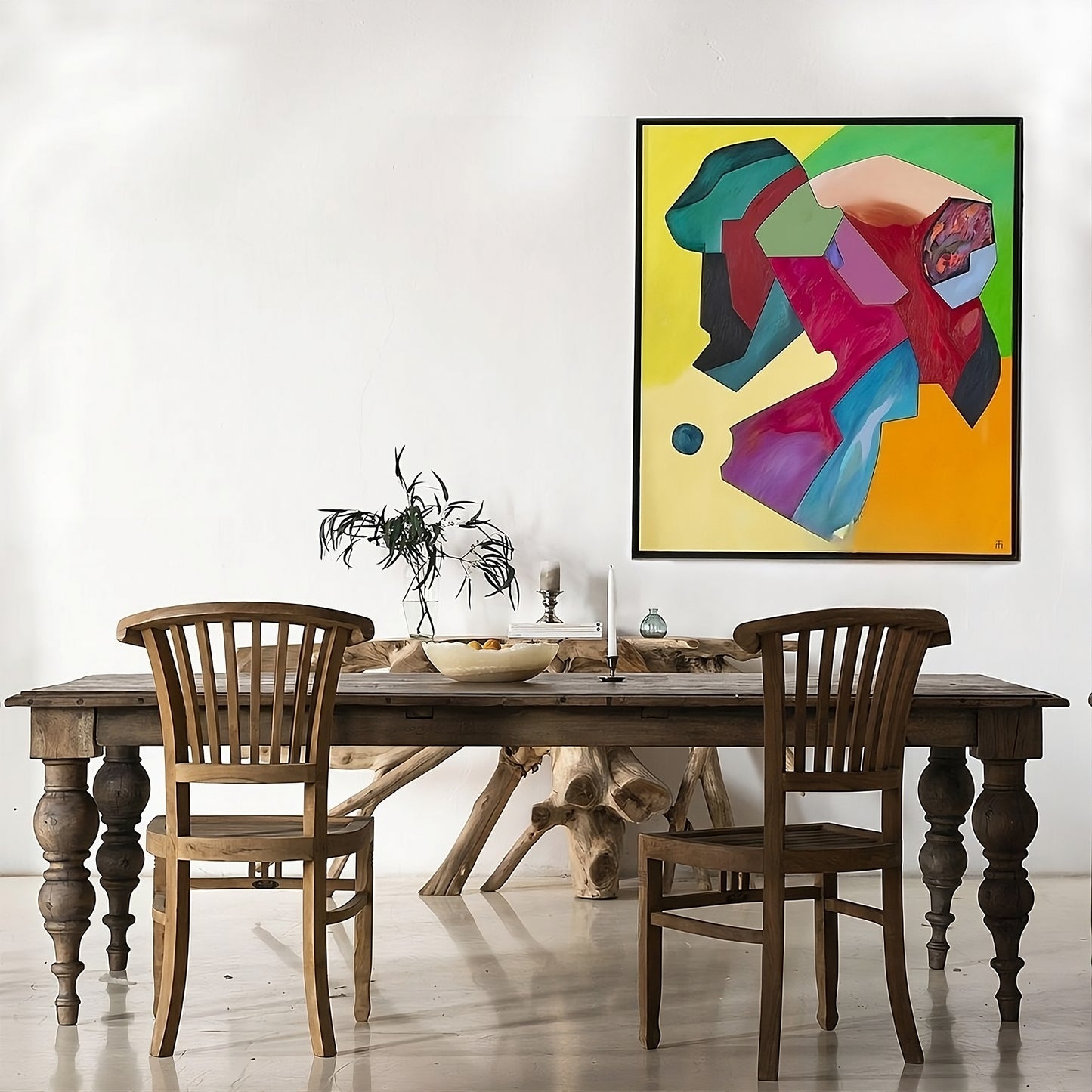 Chair with armrests Ivy painted