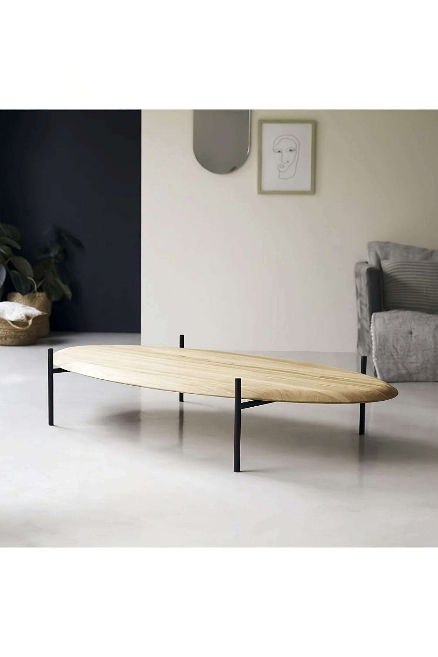 Modern Teak Coffee Table | Tikamoon Honorine