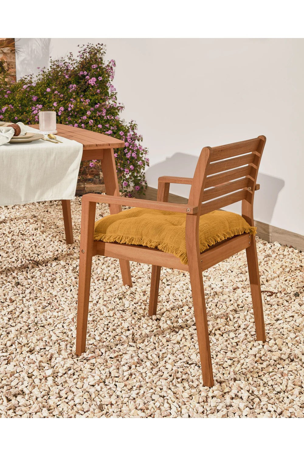 Natural Wooden Outdoor Armchairs (2) | La Forma Hanzel