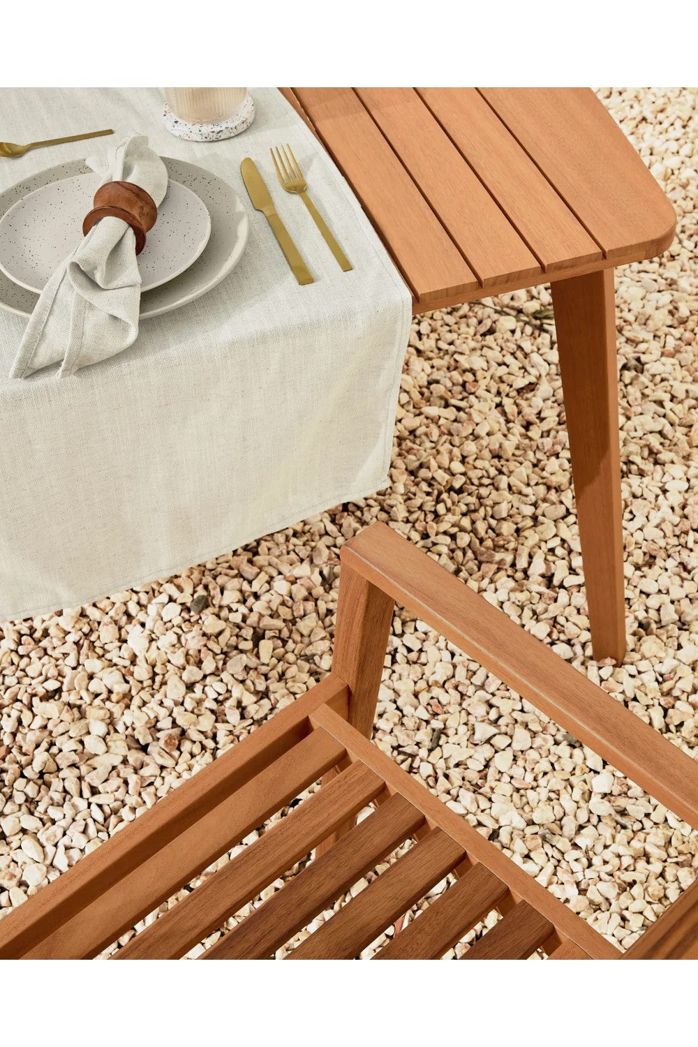 Natural Wooden Outdoor Armchairs (2) | La Forma Hanzel