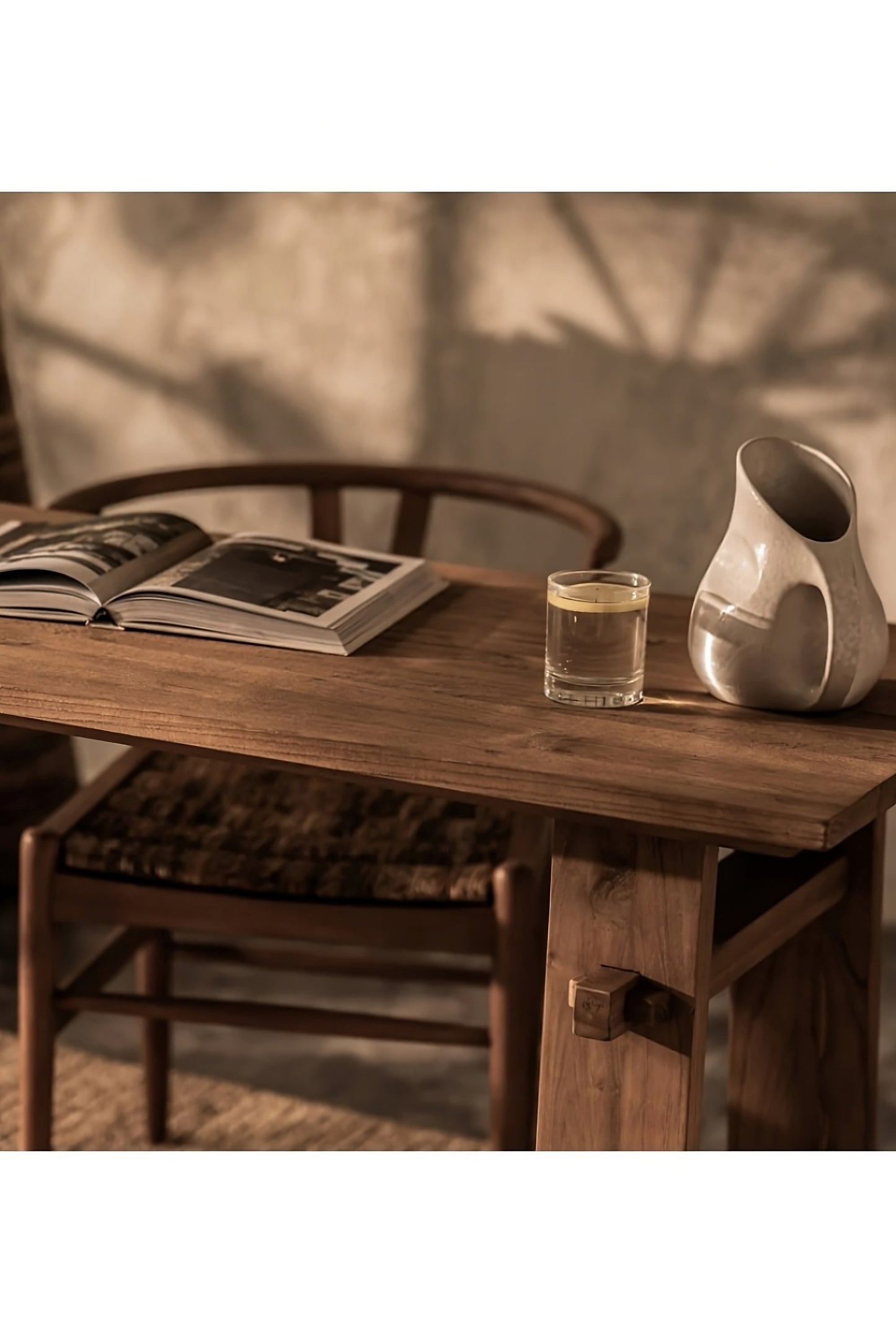 Natural Teak Wood Writing Desk | dBodhi Artisan