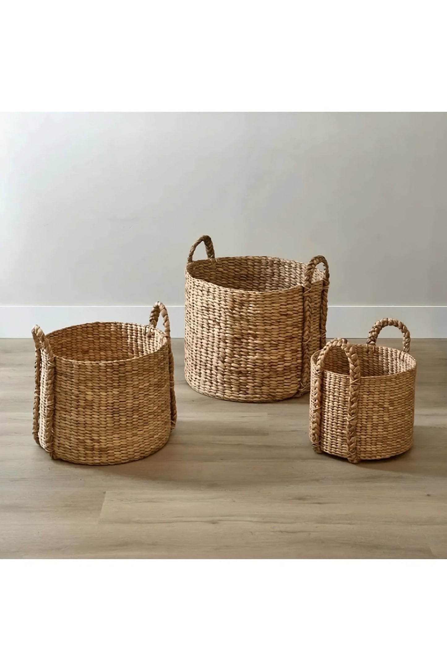 Natural Water Hyacinth Baskets (3) | Rivièra Maison San Blas