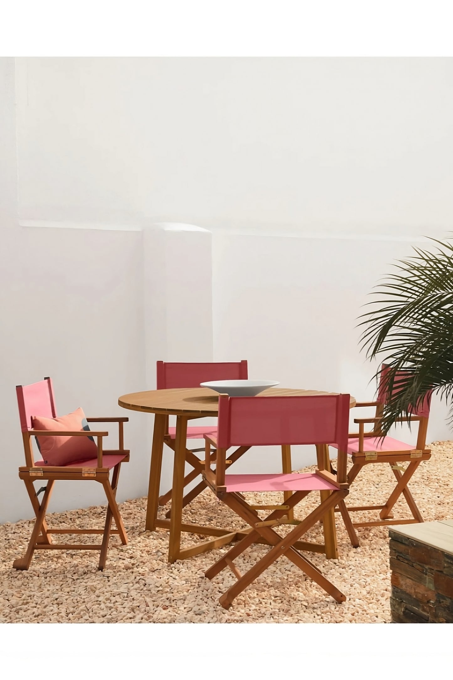 Round Solid Acacia Garden Table | La Forma Dafne