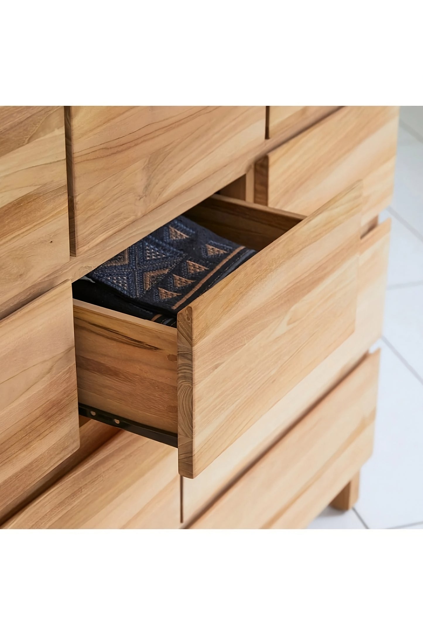 Solid Teak Chest of 10 Drawers | Tikamoon Milano