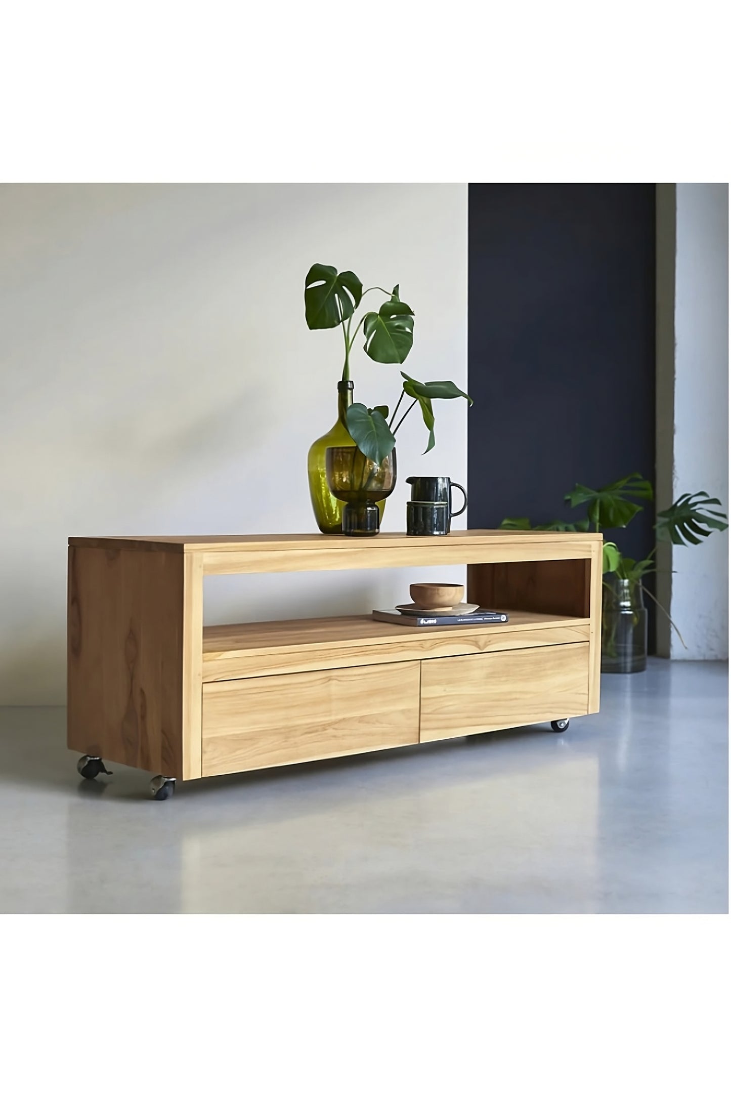 Stand TV Jati Solid Minimalis | Tikamoon Anoa