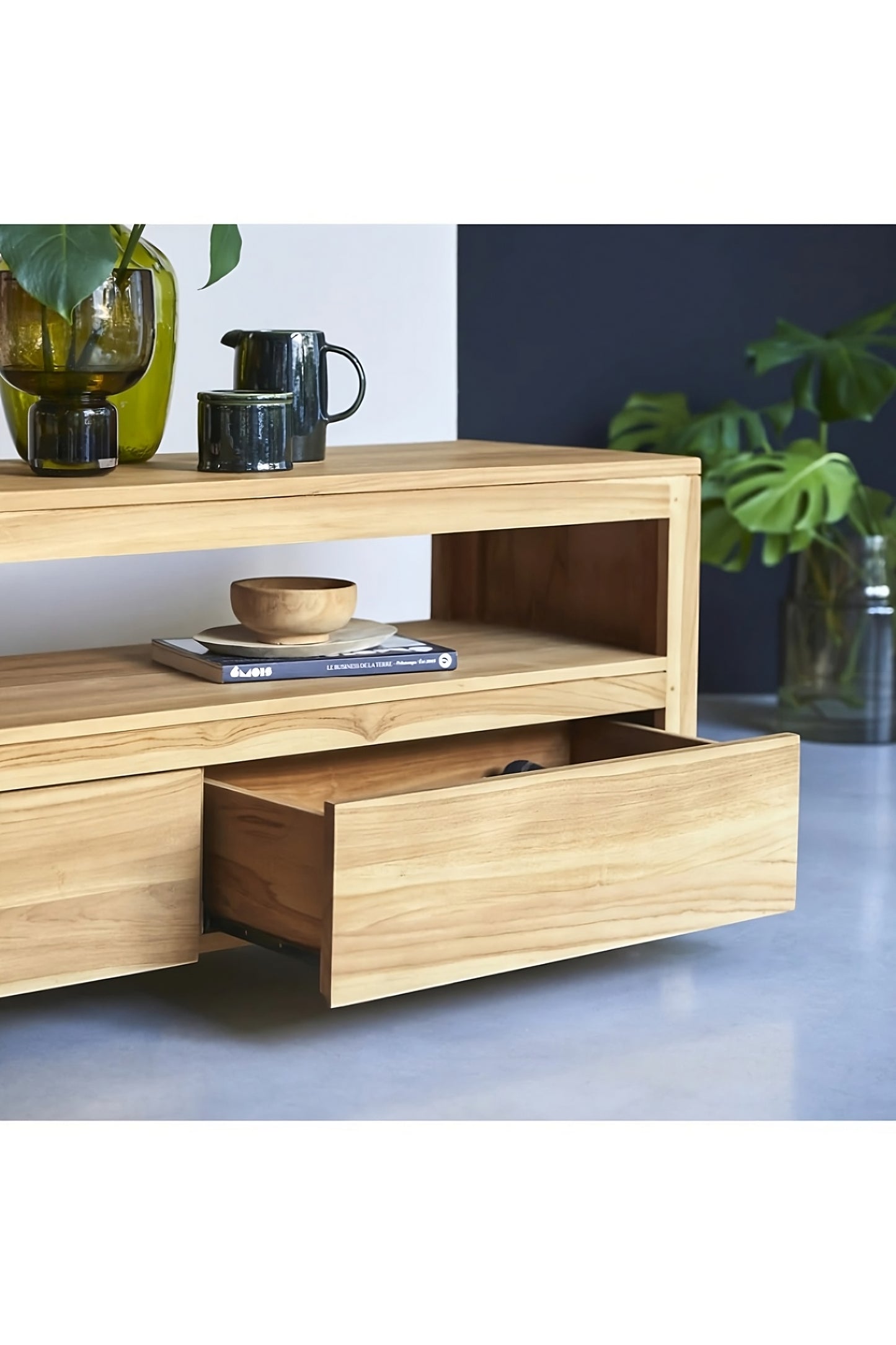 Stand TV Jati Solid Minimalis | Tikamoon Anoa