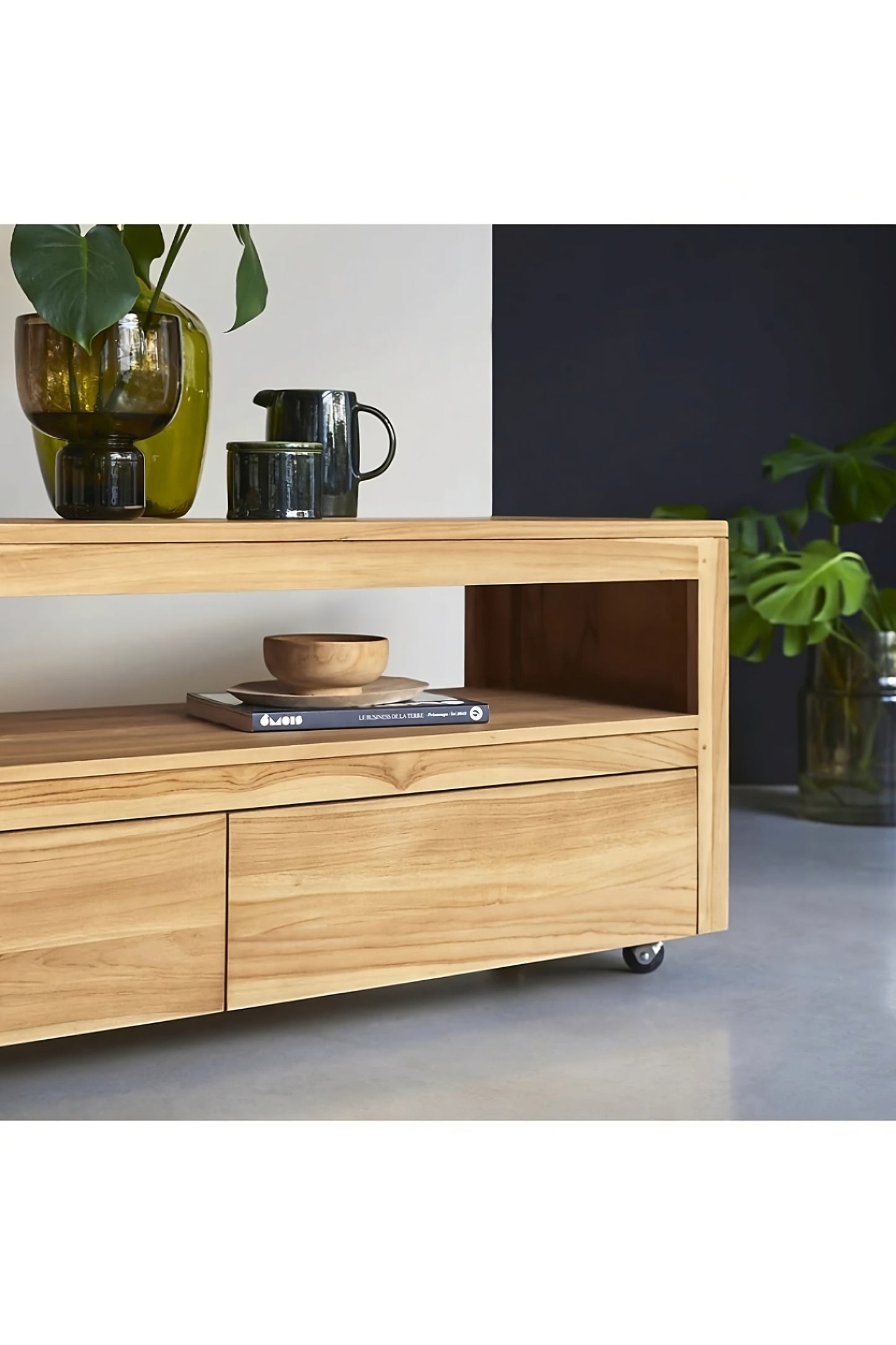 Stand TV Jati Solid Minimalis | Tikamoon Anoa