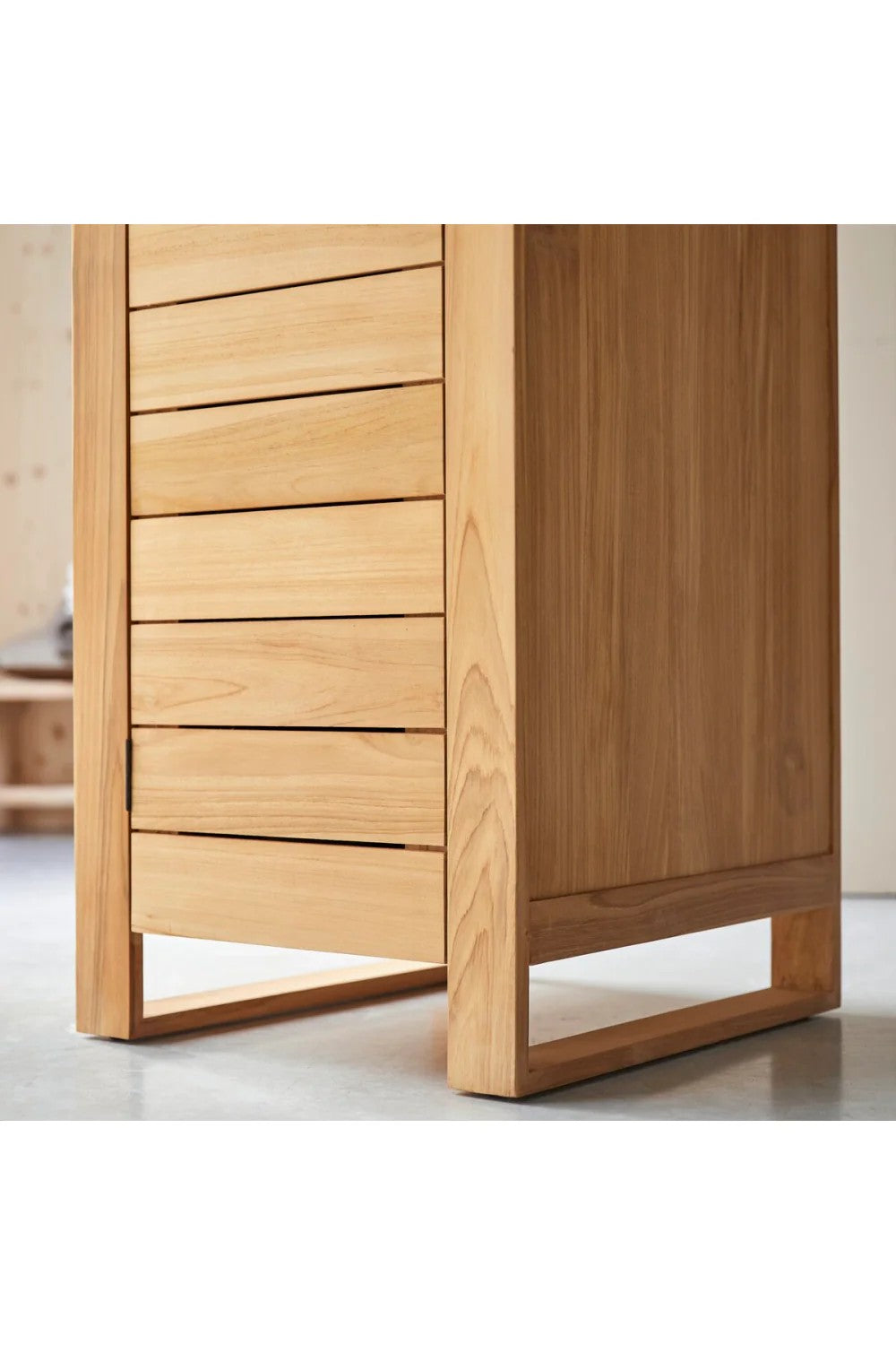 Teak Single Wardrobe | Tikamoon Minimalys