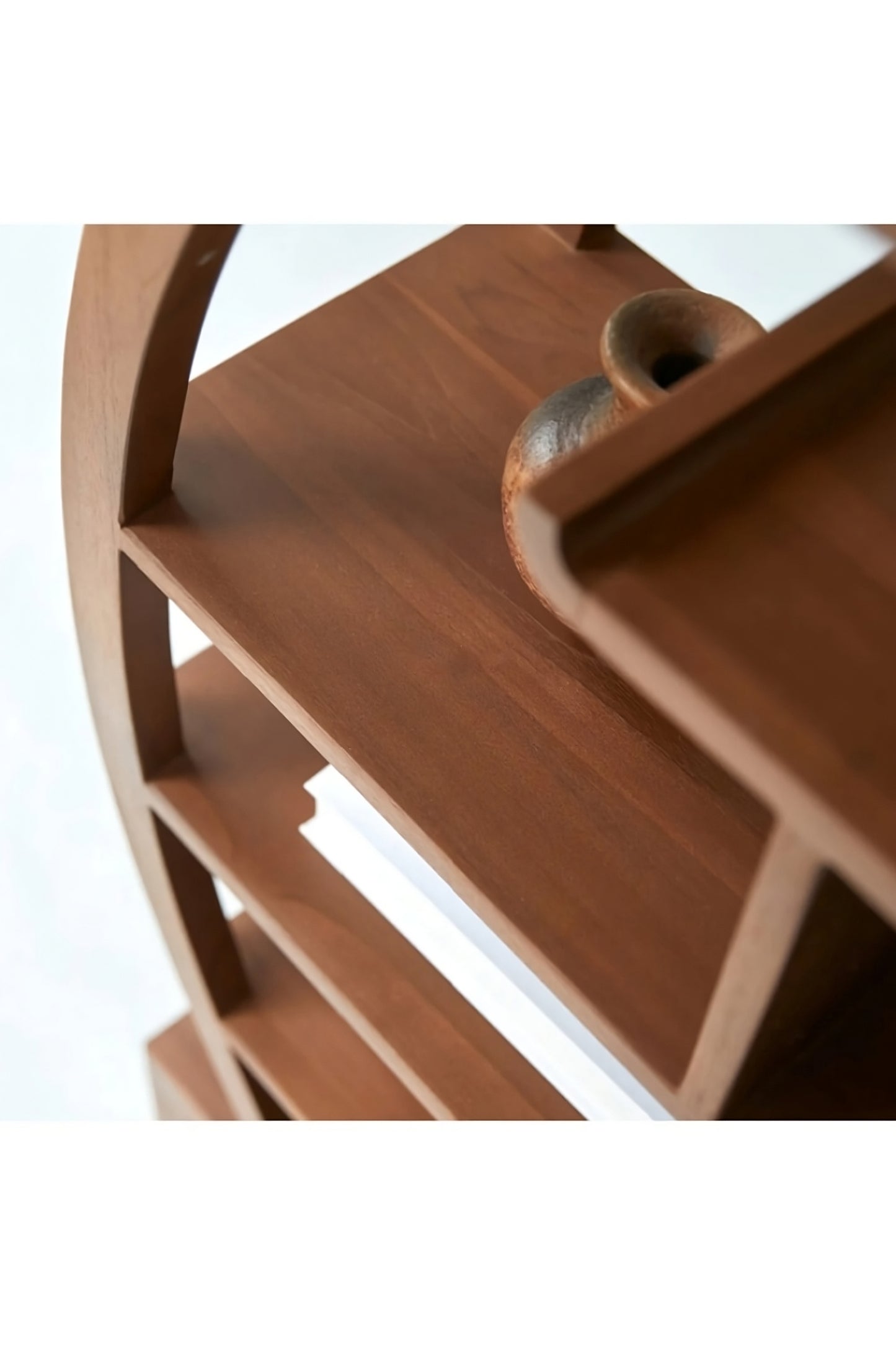 Teak Decorative Bookcase | Tikamoon Sphère Bi Ying Yang