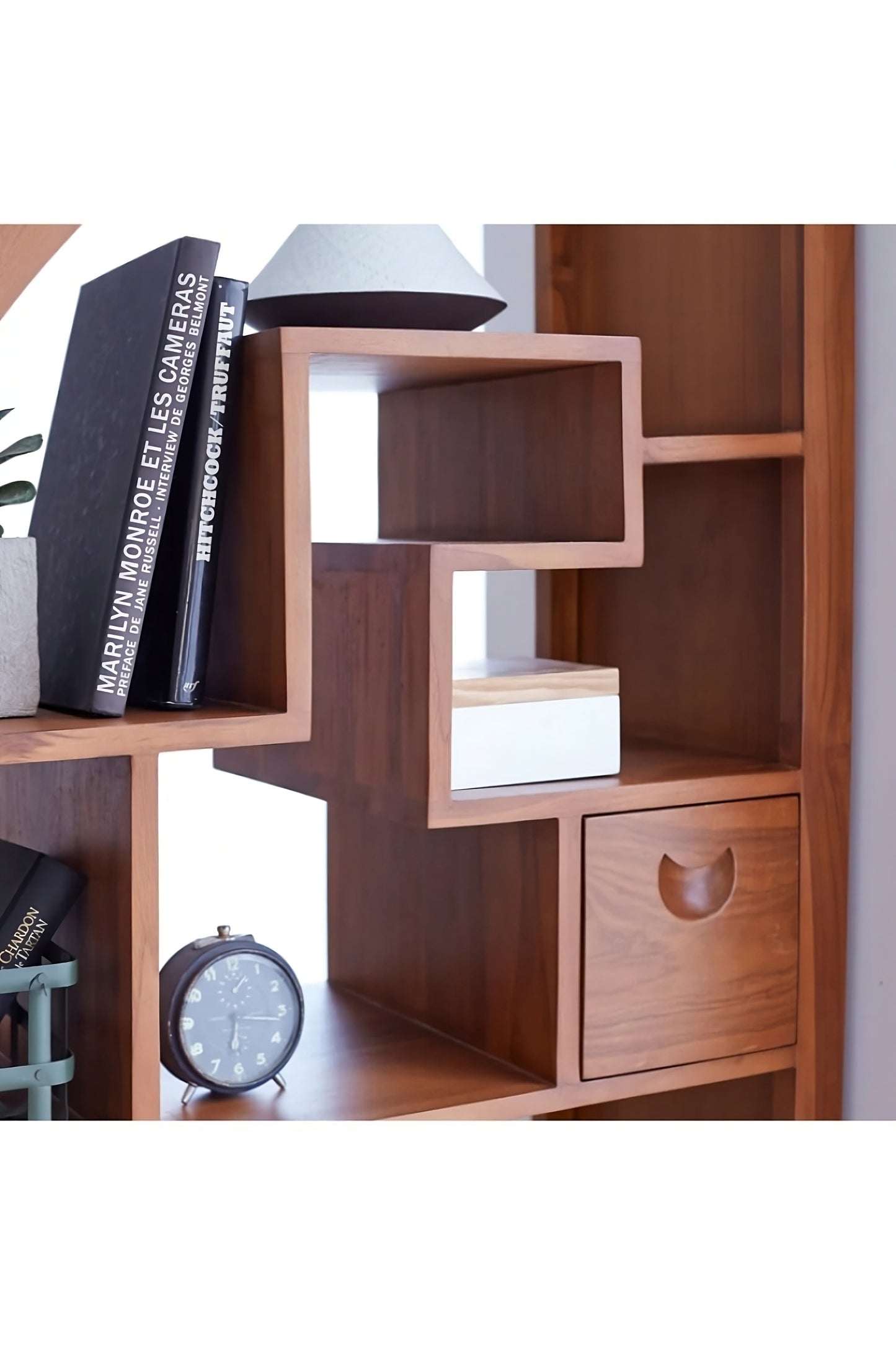 Teak Modern Bookcase | Tikamoon Zen Alco