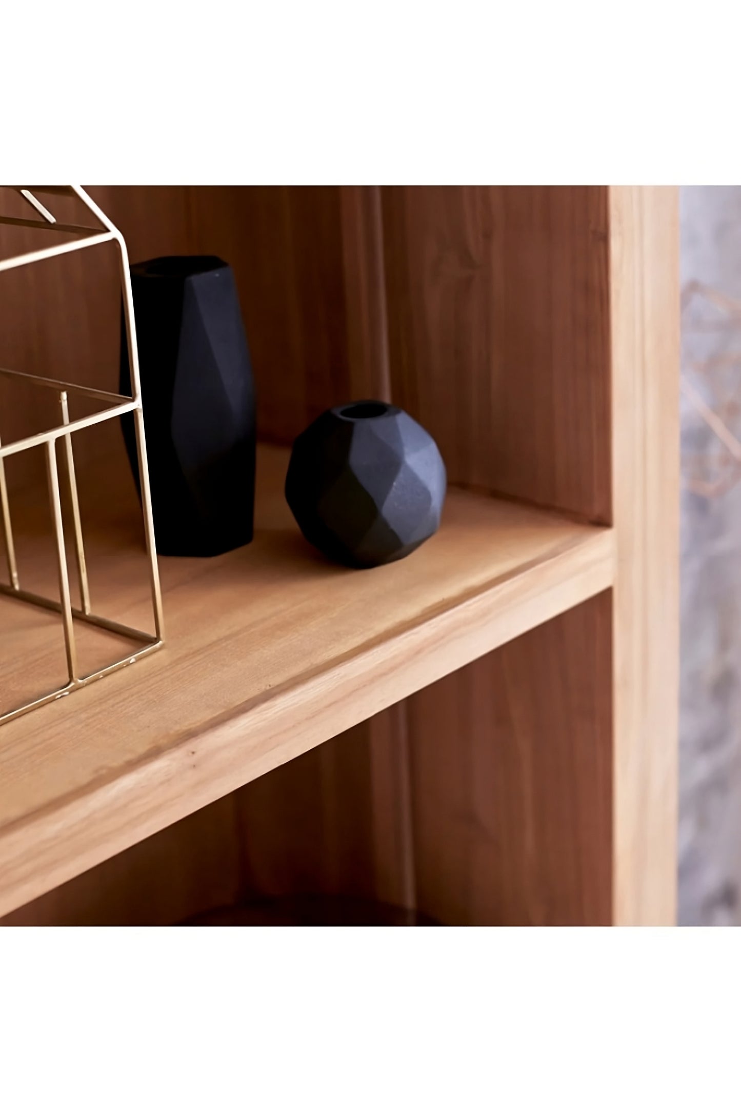 Teak Modern Minimalist Bookcase | Tikamoon Eden