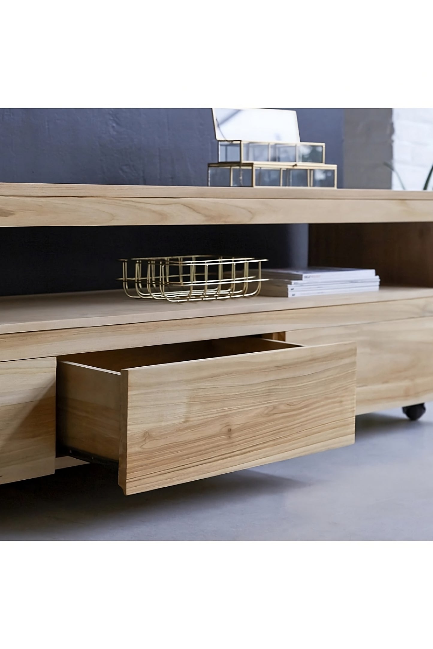 Stand TV Jati Modern Minimalis | Tikamoon Anoa