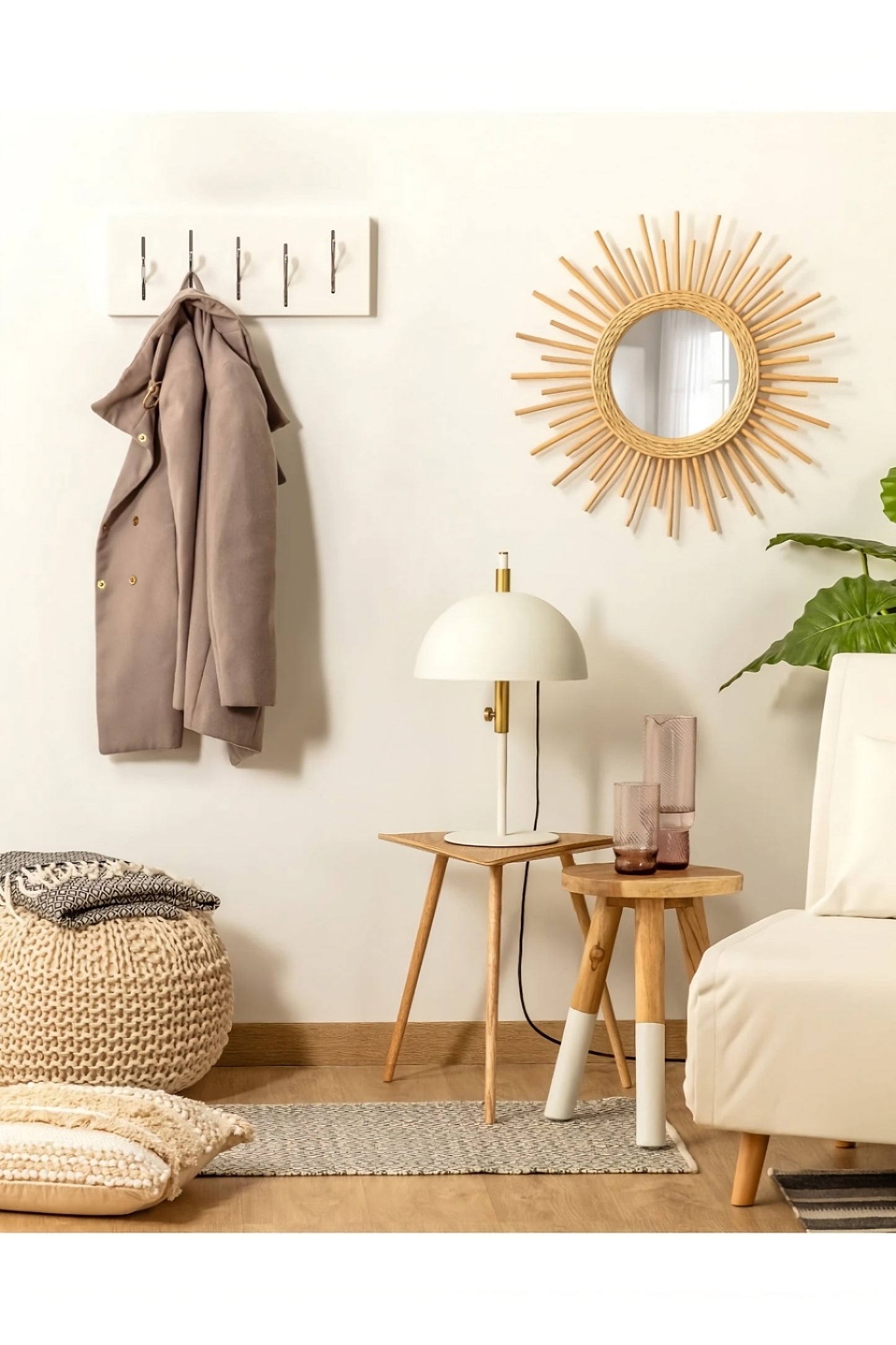 Teak Wood Accent Stool (2) | La Forma Crosby
