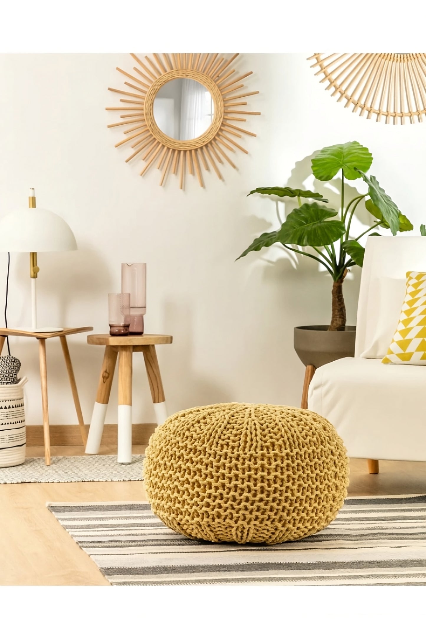 Teak Wood Accent Stool (2) | La Forma Crosby