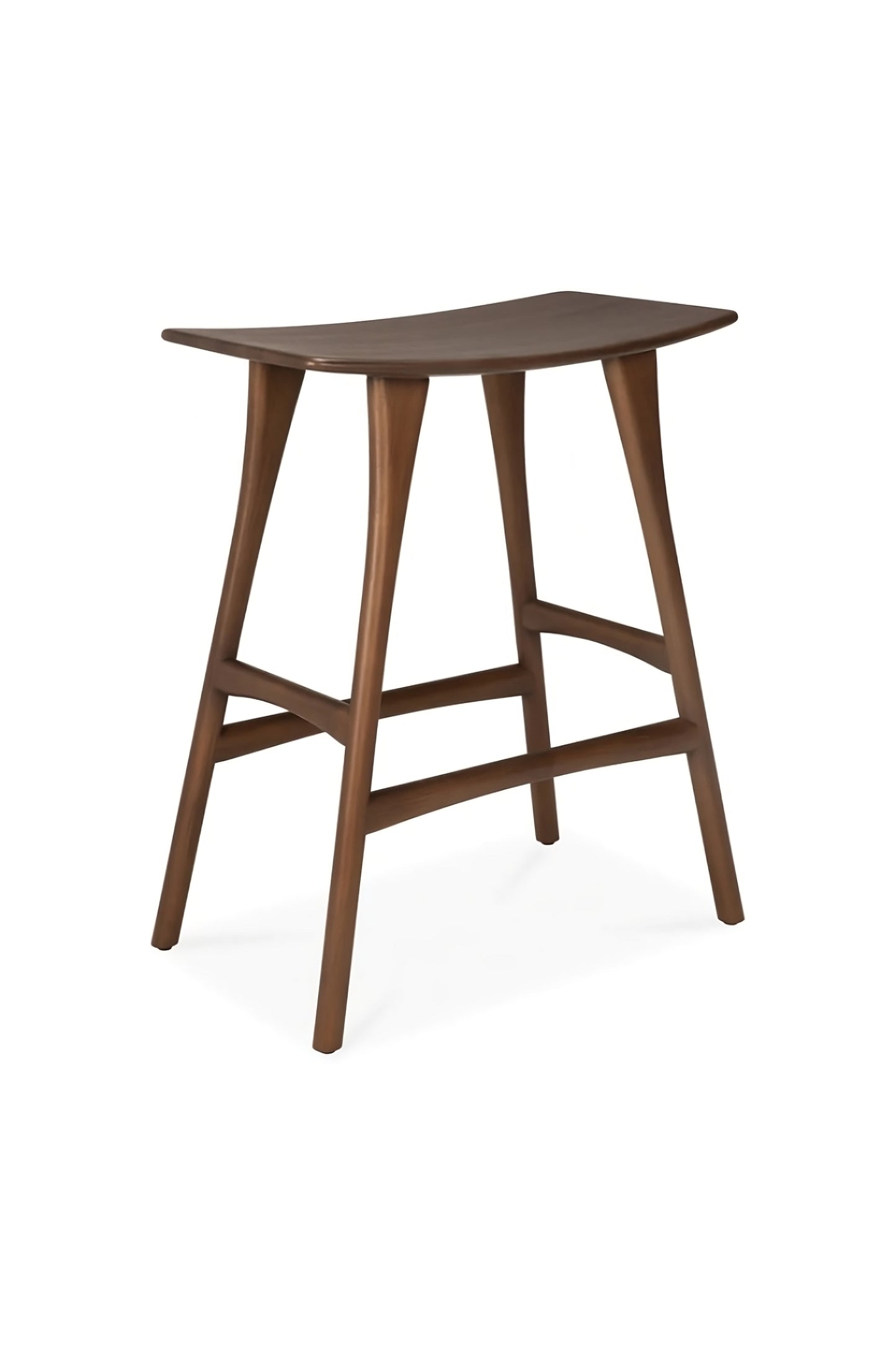 Varnished Teak Counter Stool | Ethnicraft Osso
