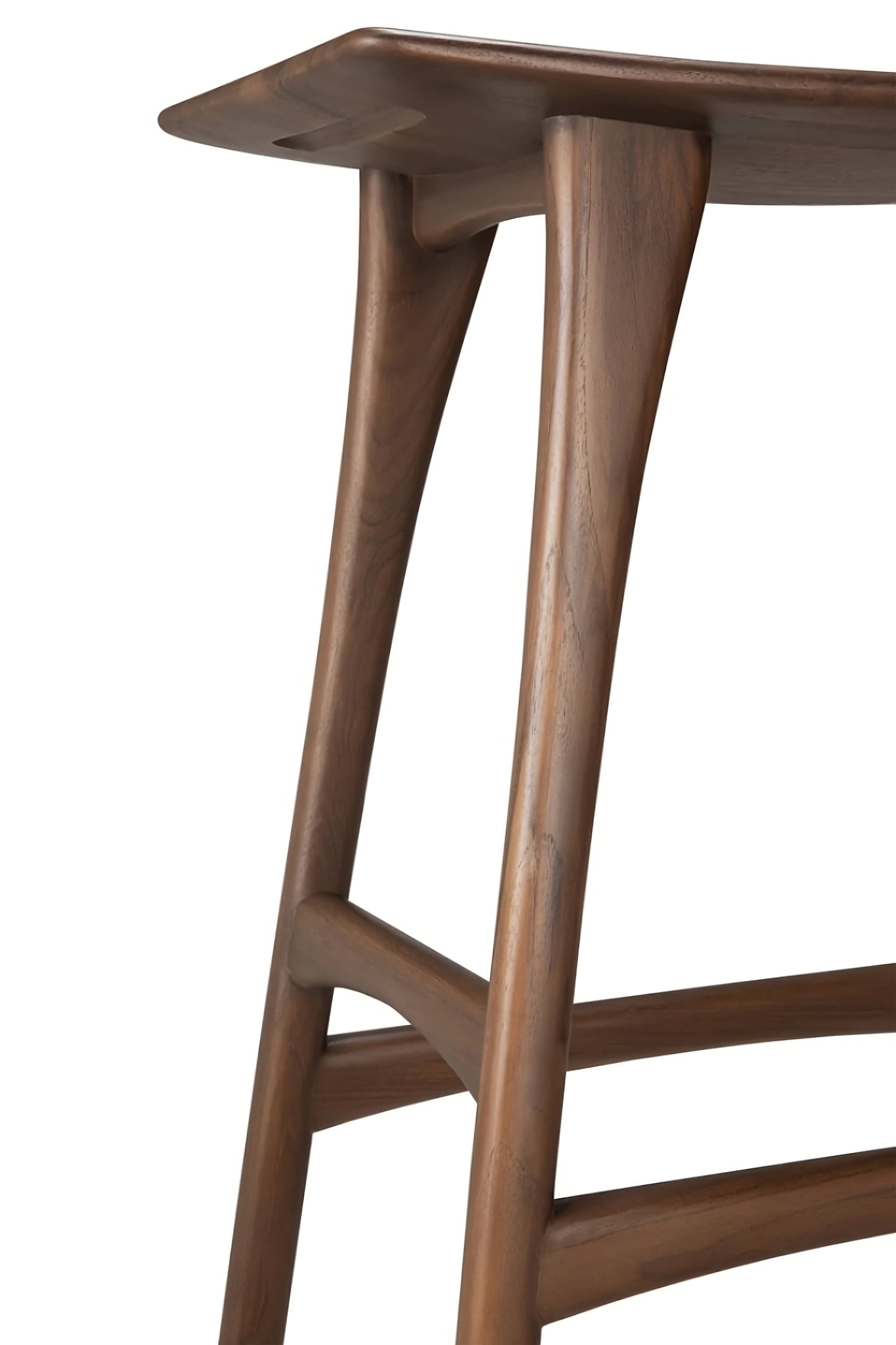 Varnished Teak Counter Stool | Ethnicraft Osso