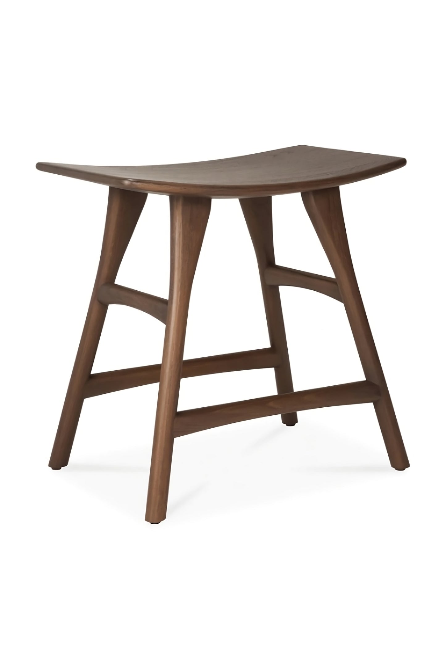 Varnished Teak Stool | Ethnicraft Osso