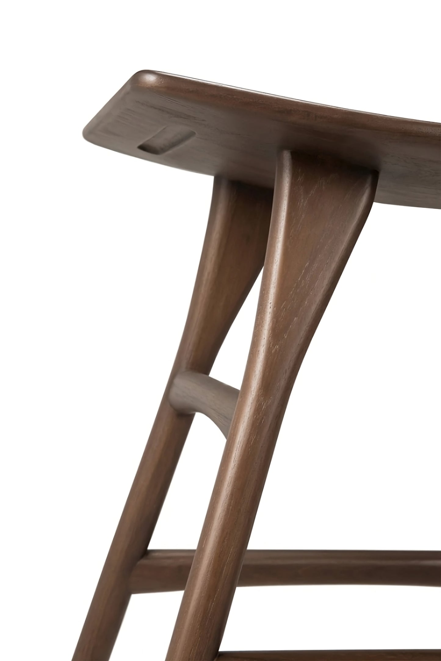 Varnished Teak Stool | Ethnicraft Osso
