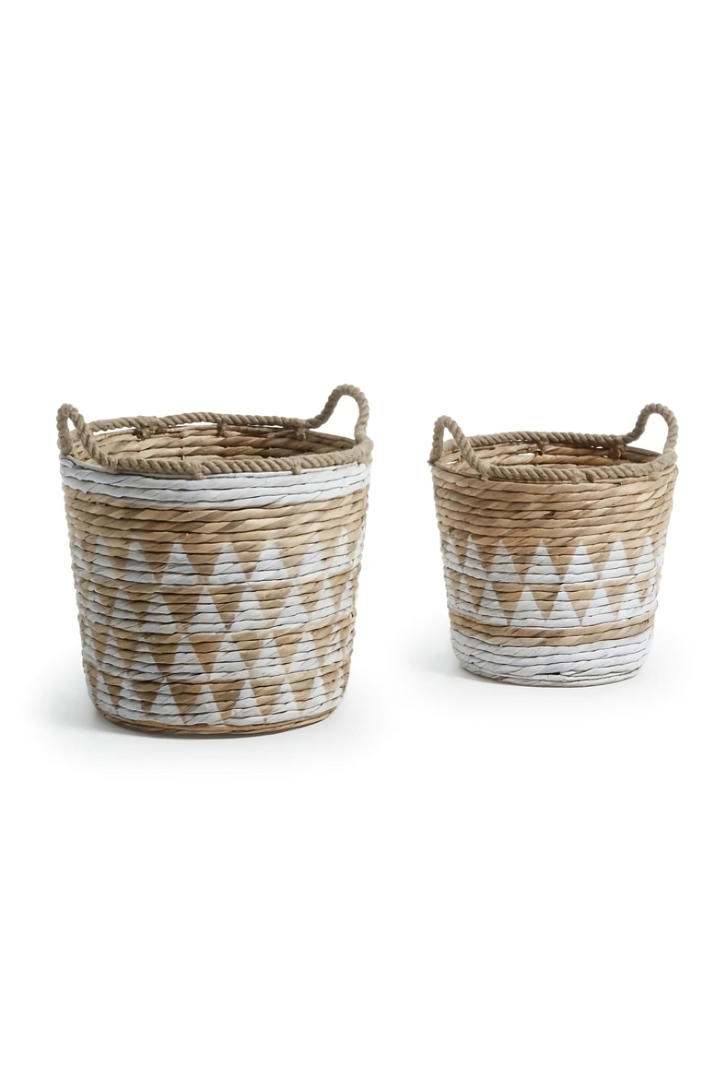 White Woven Decorative Basket Set | La Forma Mast