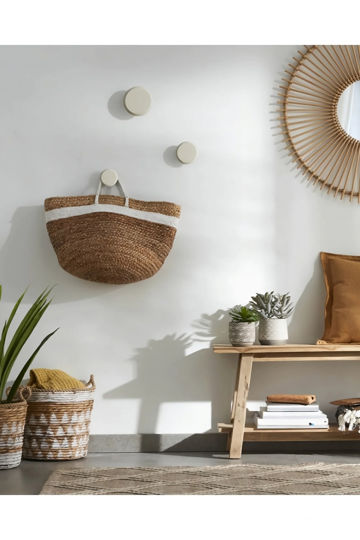 White Woven Decorative Basket Set | La Forma Mast