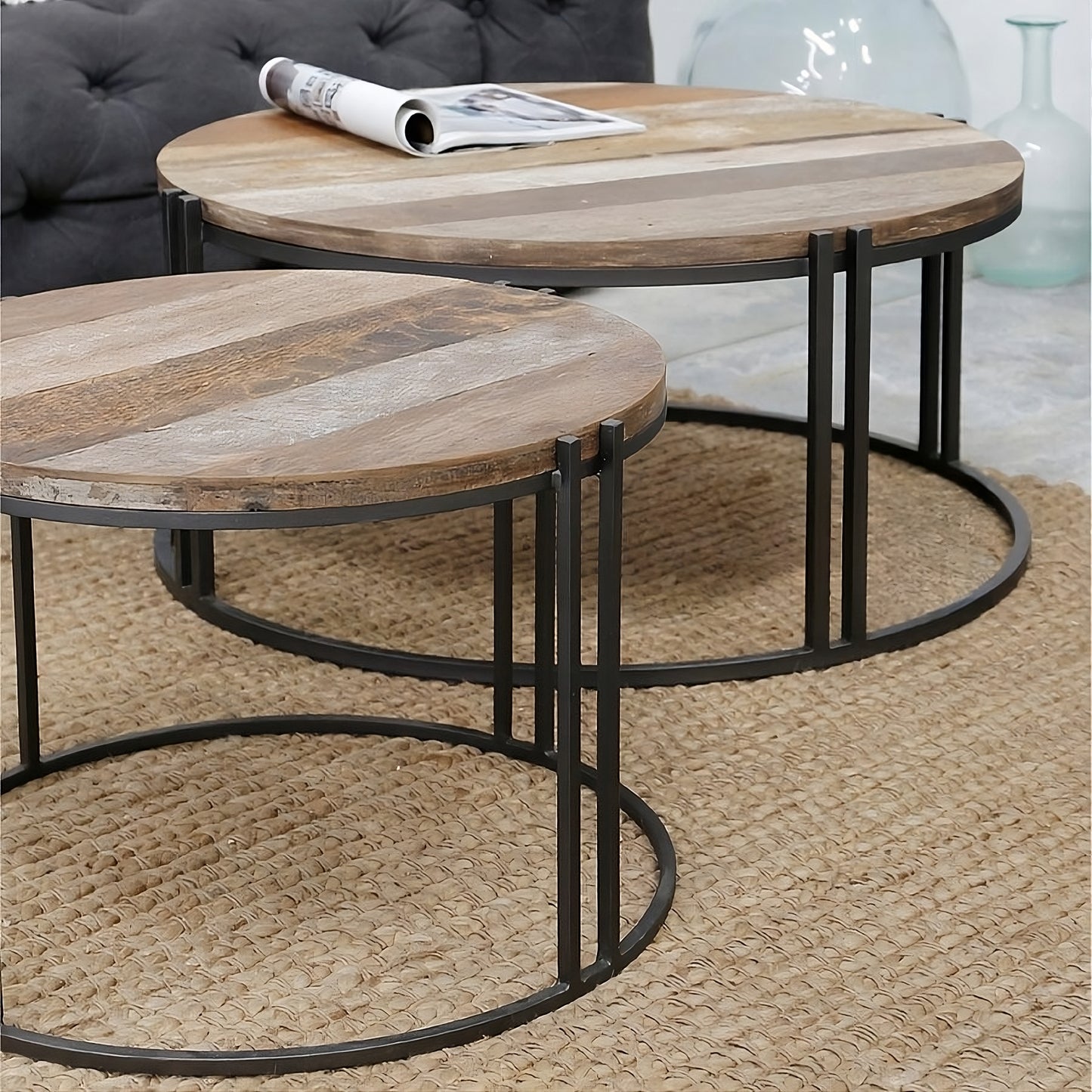Round coffee table (set of 2 pcs.)