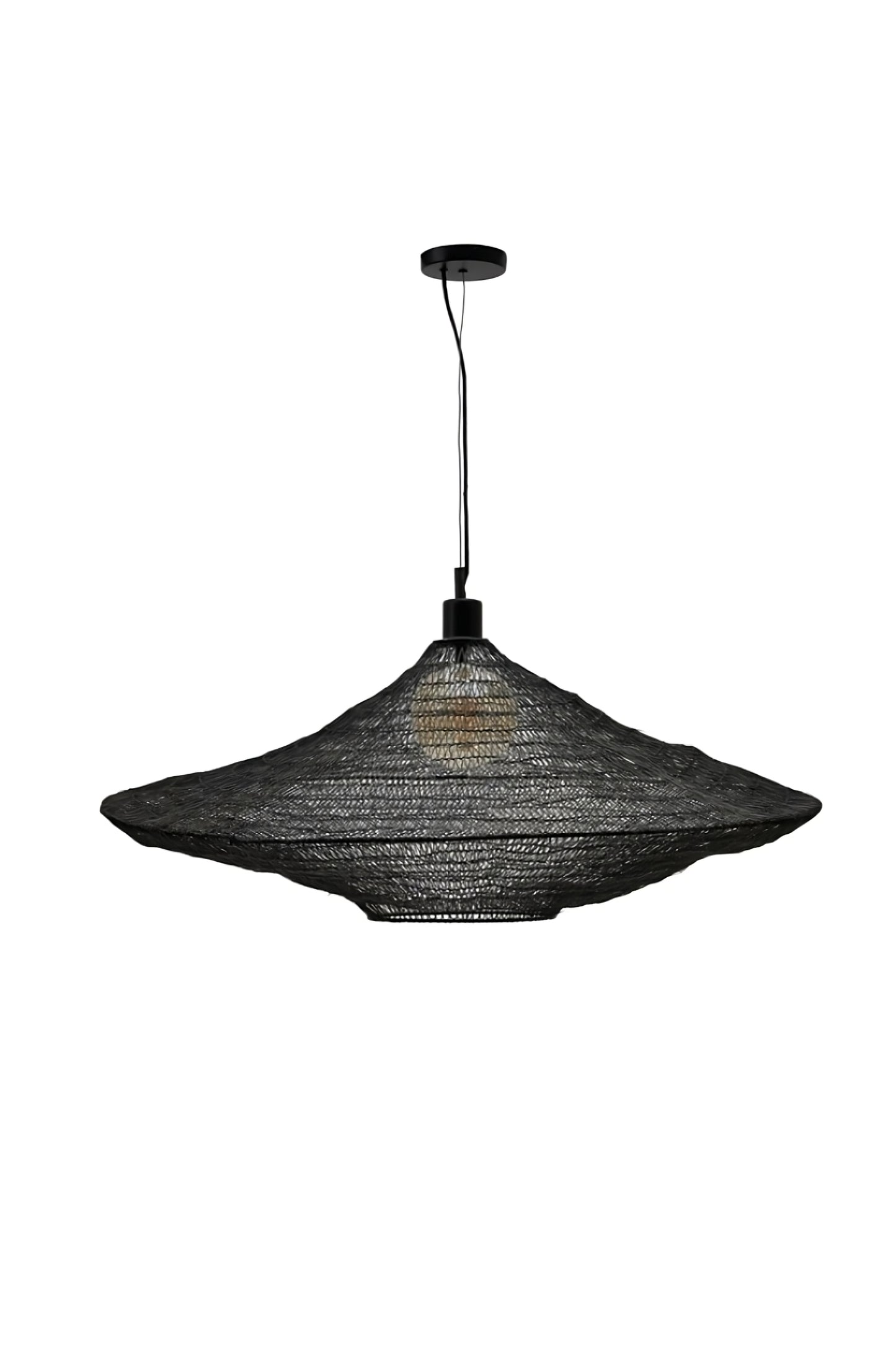 Lampu Plafon Jaring Logam Hitam | LaForma Makai 