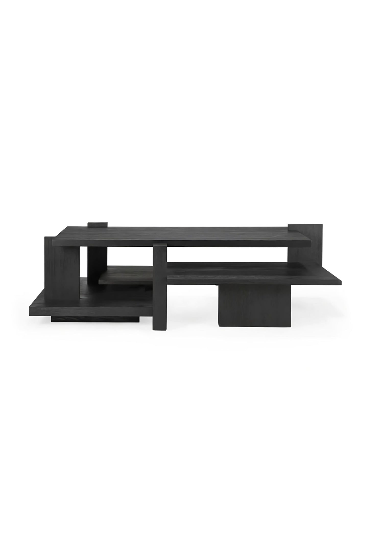 Black Teak Architectural Coffee Table | Ethnicraft Abstract