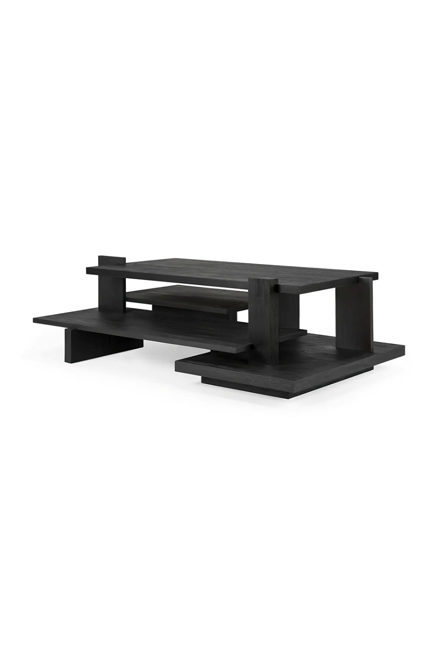 Black Teak Architectural Coffee Table | Ethnicraft Abstract