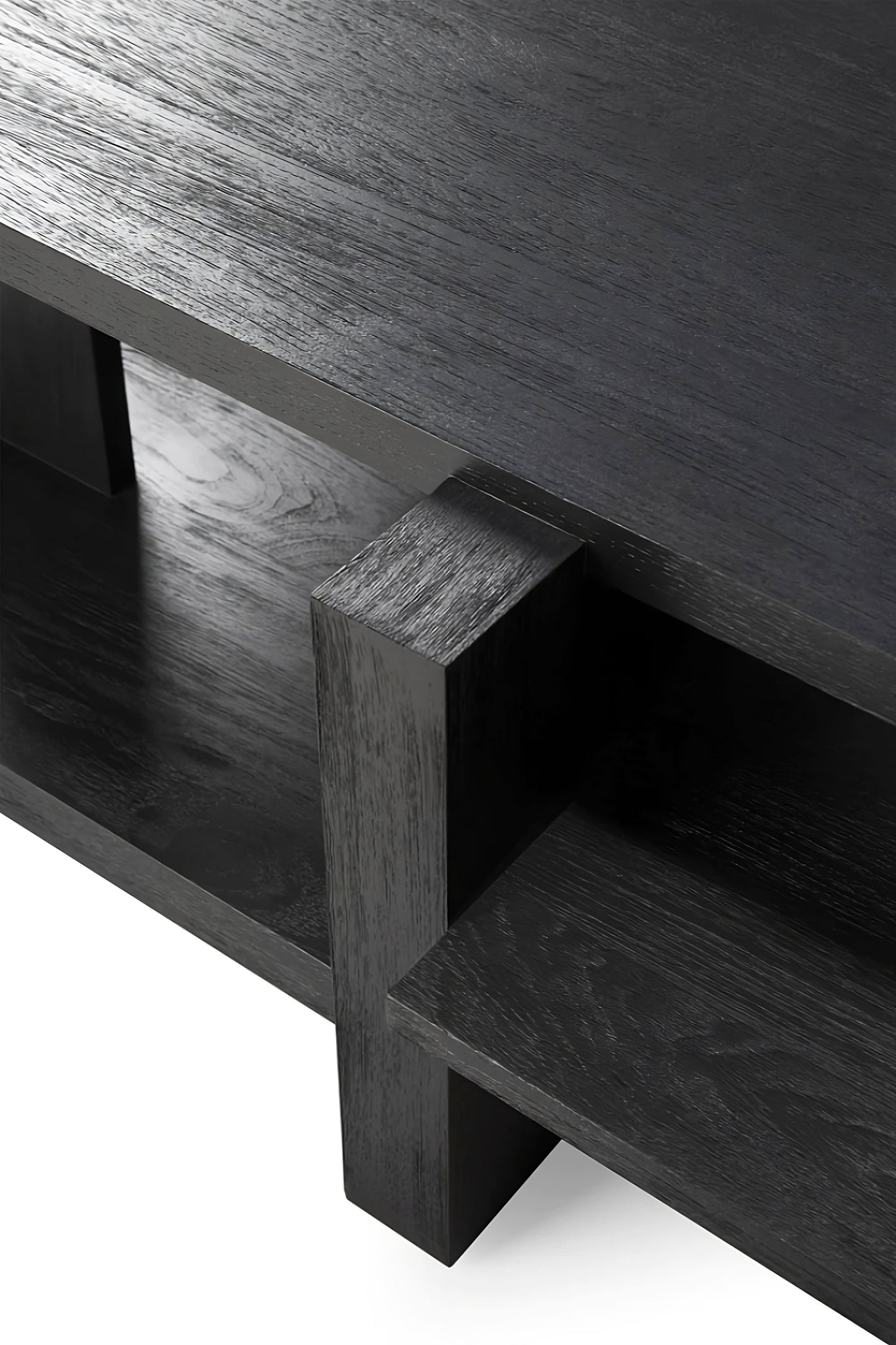 Black Teak Architectural Coffee Table | Ethnicraft Abstract