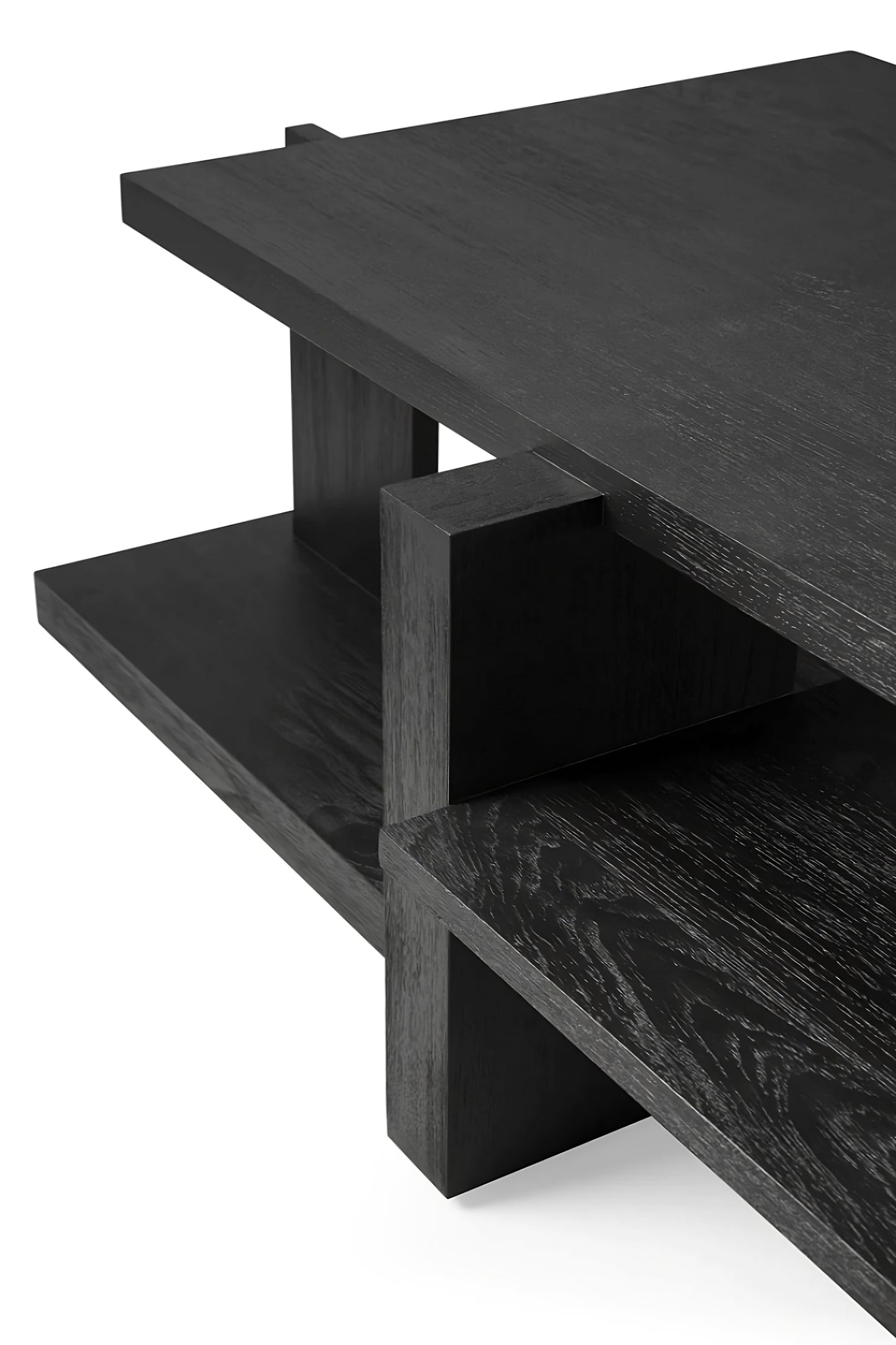 Black Teak Architectural Coffee Table | Ethnicraft Abstract