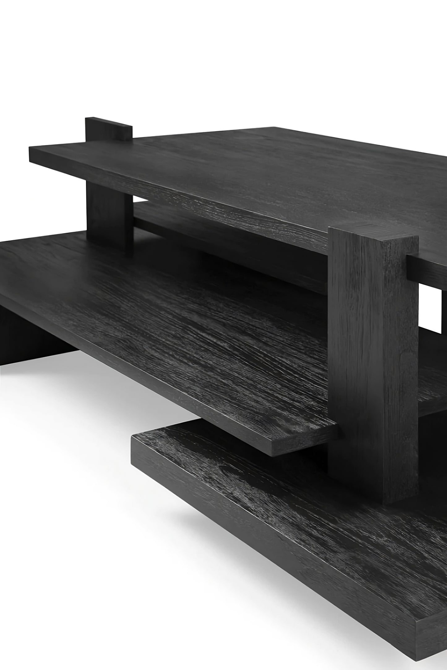 Black Teak Architectural Coffee Table | Ethnicraft Abstract