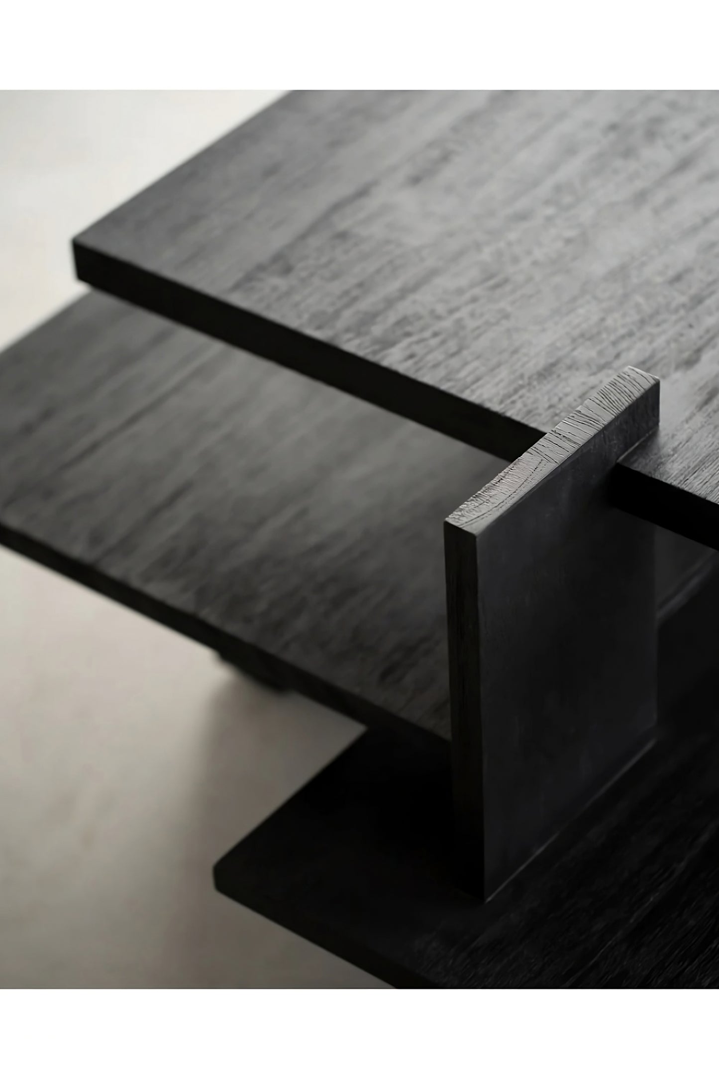 Black Teak Architectural Coffee Table | Ethnicraft Abstract