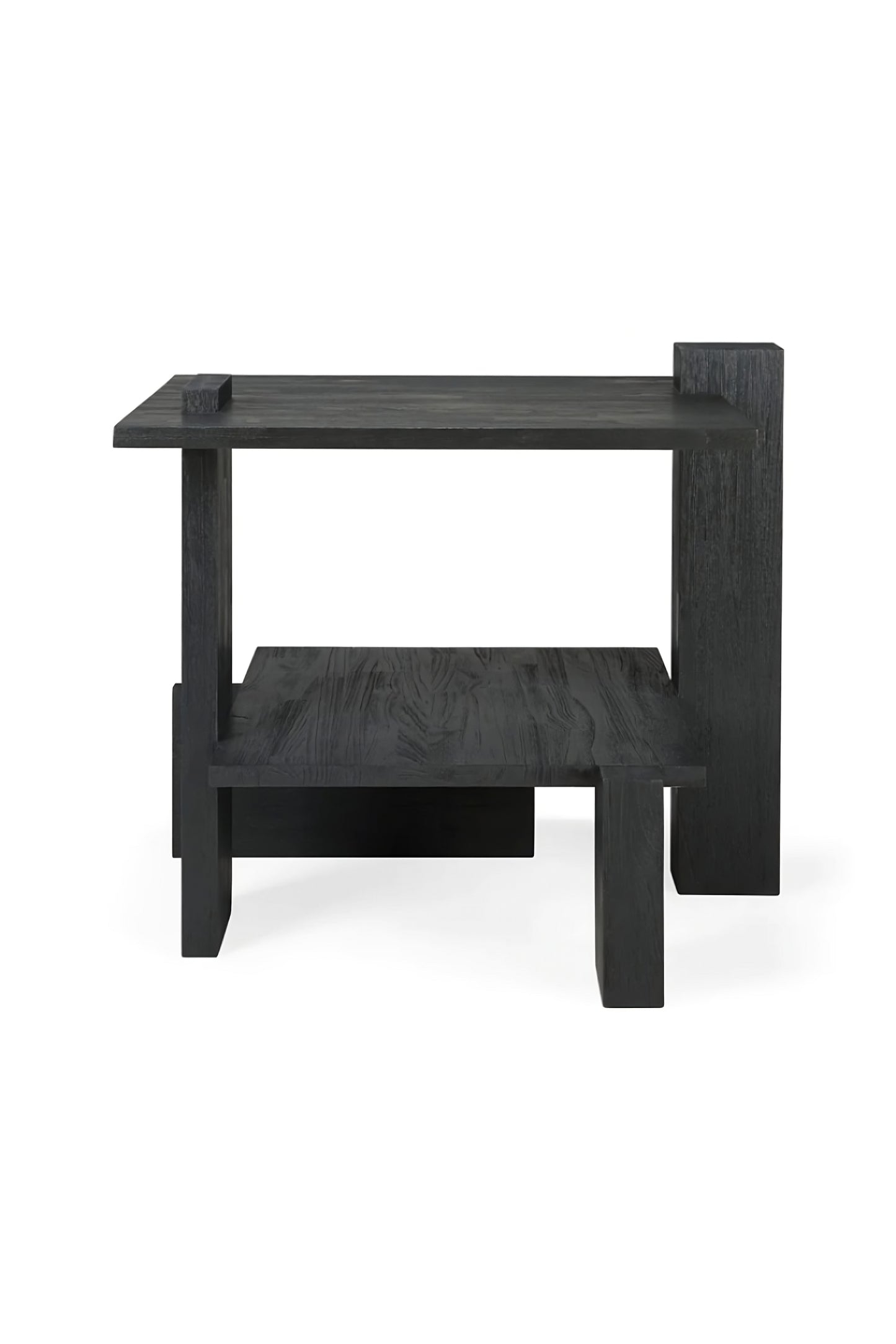 Black Teak Architectural Side Table | Ethnicraft Abstract