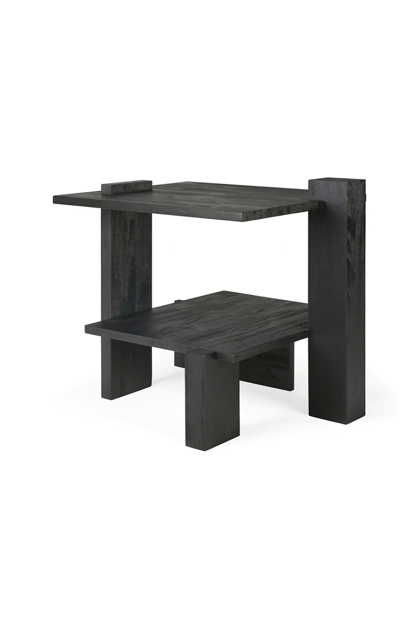 Black Teak Architectural Side Table | Ethnicraft Abstract